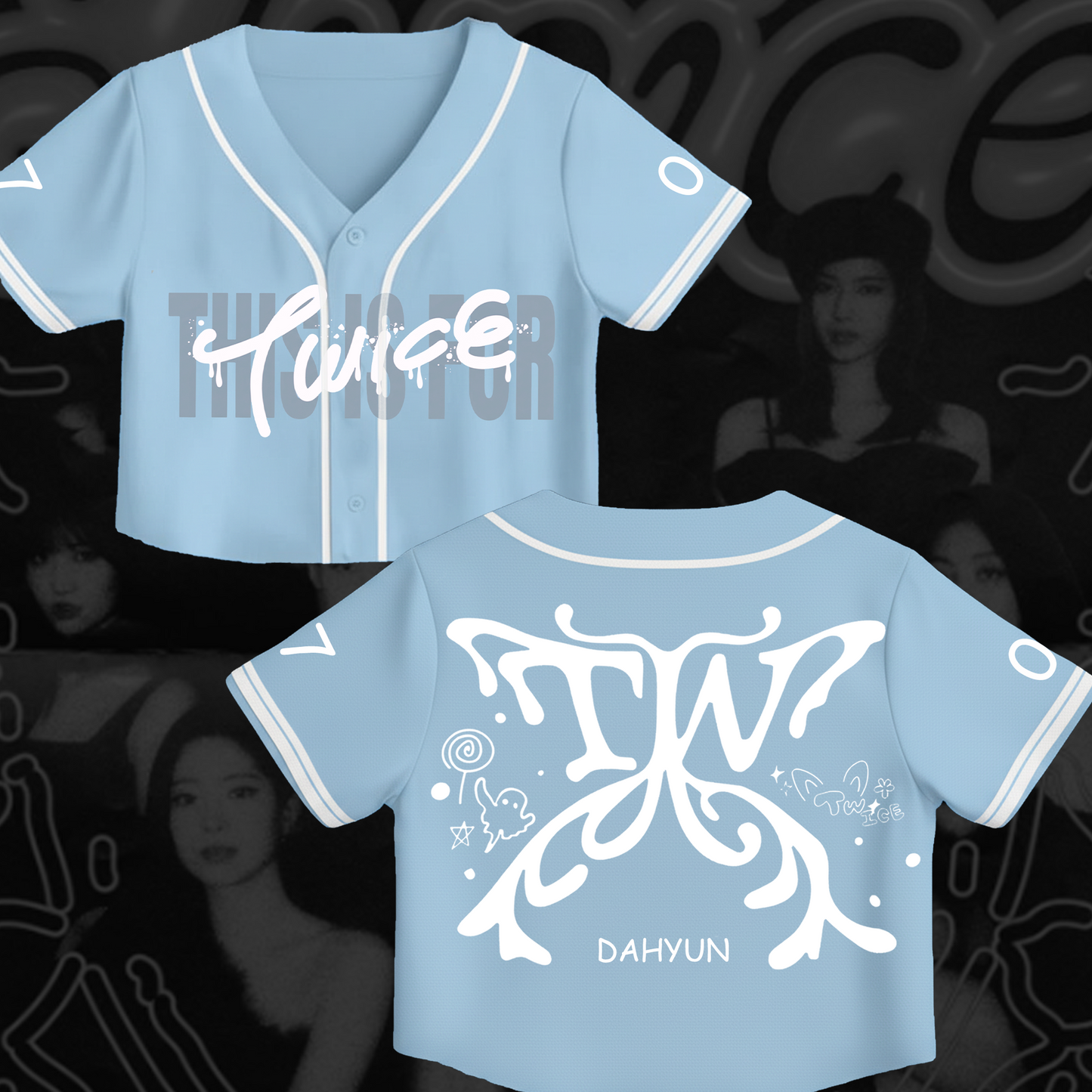WAVESTEEᵀᴹ Twice Angels Tour Croptop Jersey Baseball
