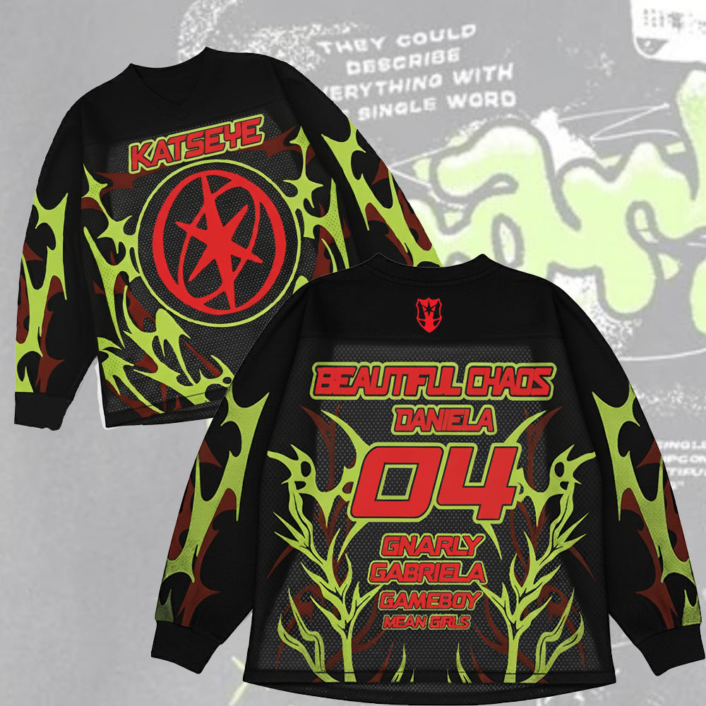 WAVESTEEᵀᴹ Beautiful Chaos x Gnarly Katseye Mesh Splicing Long Sleeved