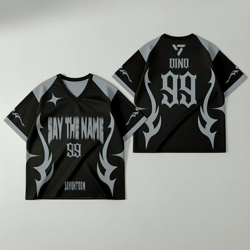 WAVESTEEᵀᴹ Say The Name Seventeen Mesh Football Jersey