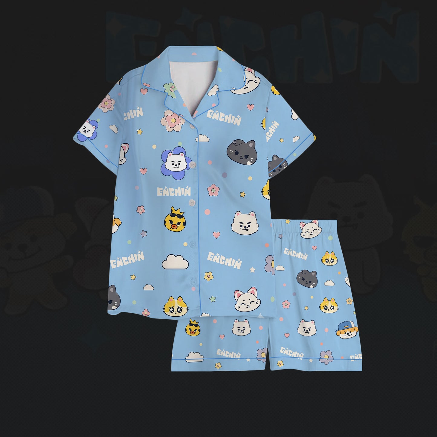 Kawai Enchin Enhypen Pajama Set Fan Editon