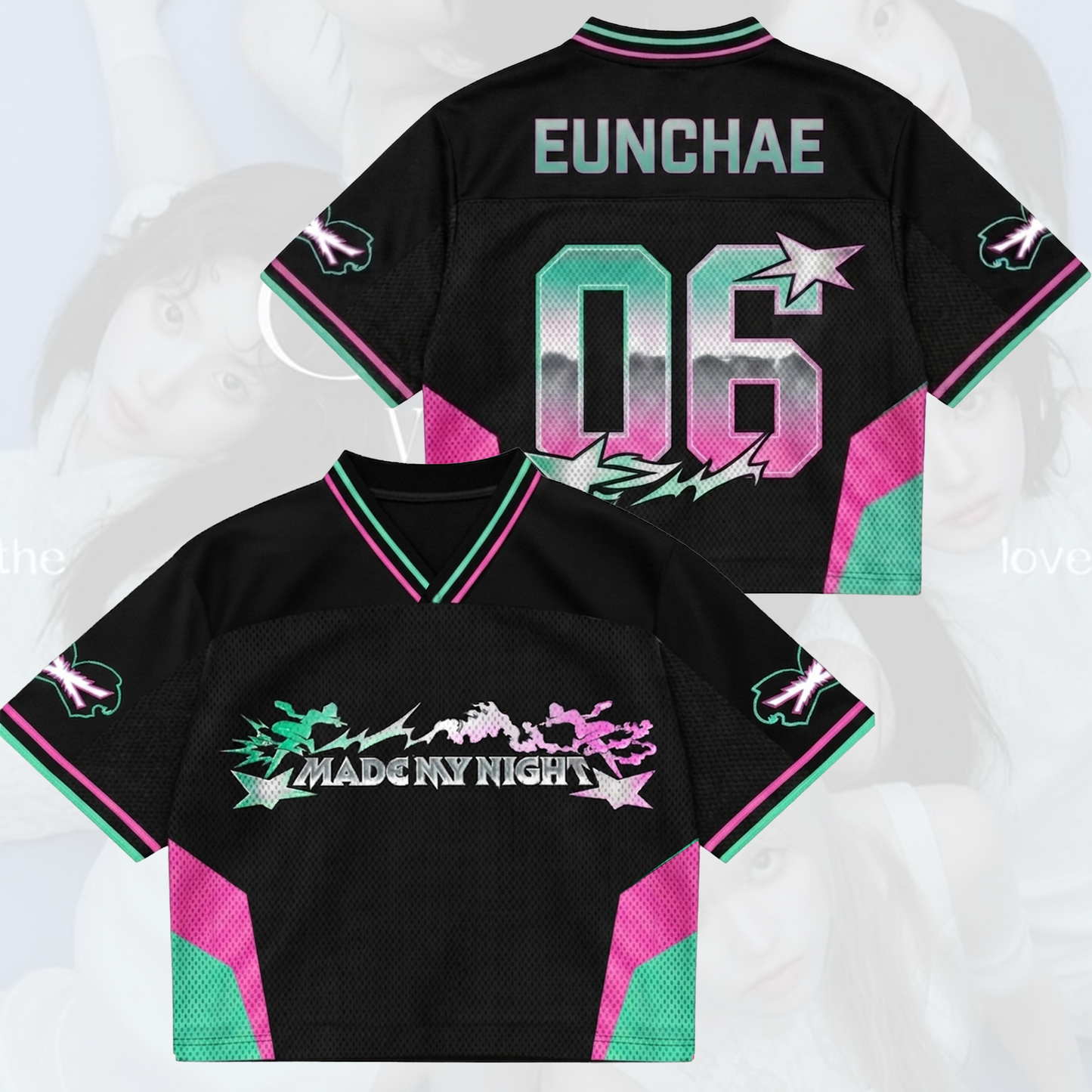Epic LE SSERAFIM Made My Night Mixed Mesh Jersey Pureflow Tour Gift for Fans
