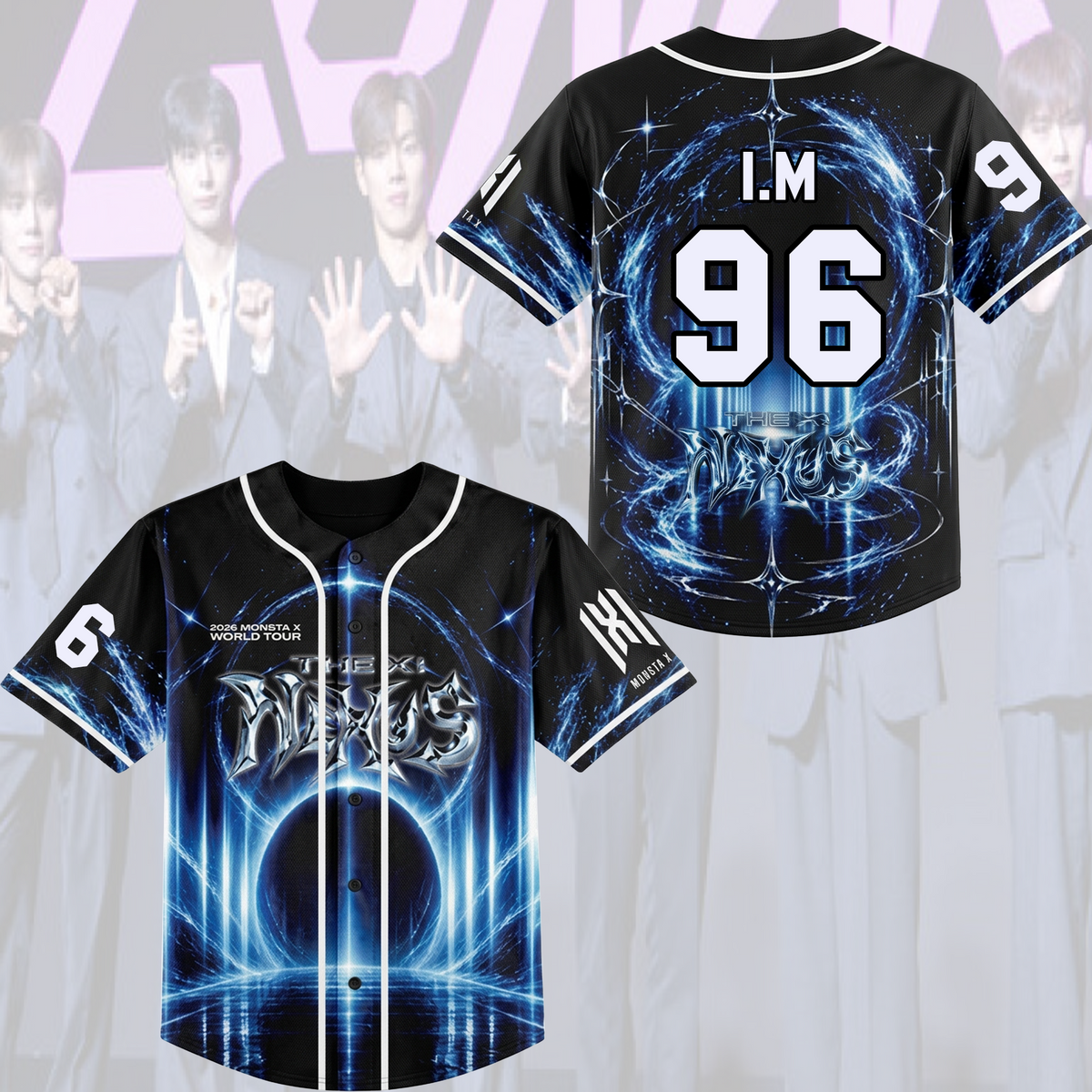MONSTA X Nexus World Tour Special Baseball Jersey Gift For Fans