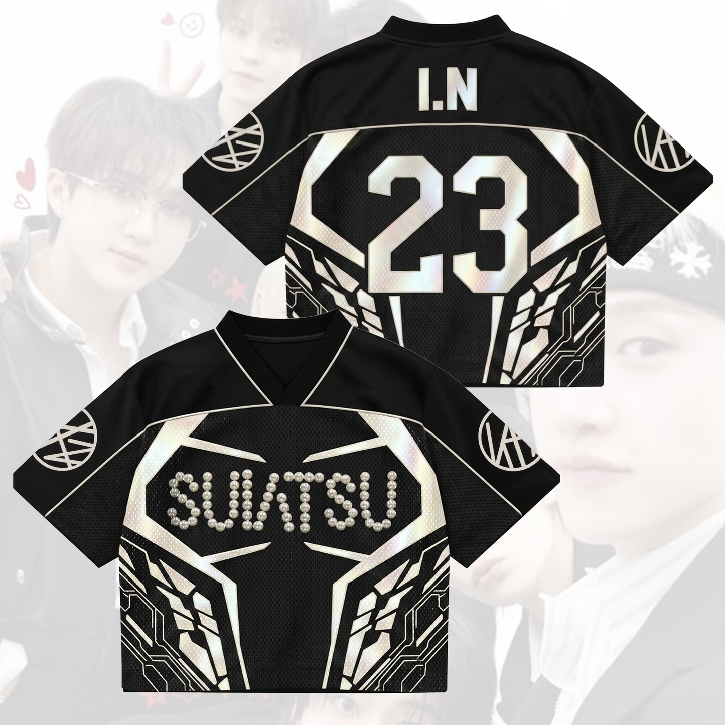SUIATSU Stray Kids Mixed Mesh Jersey Run It Tour Gift For Fans