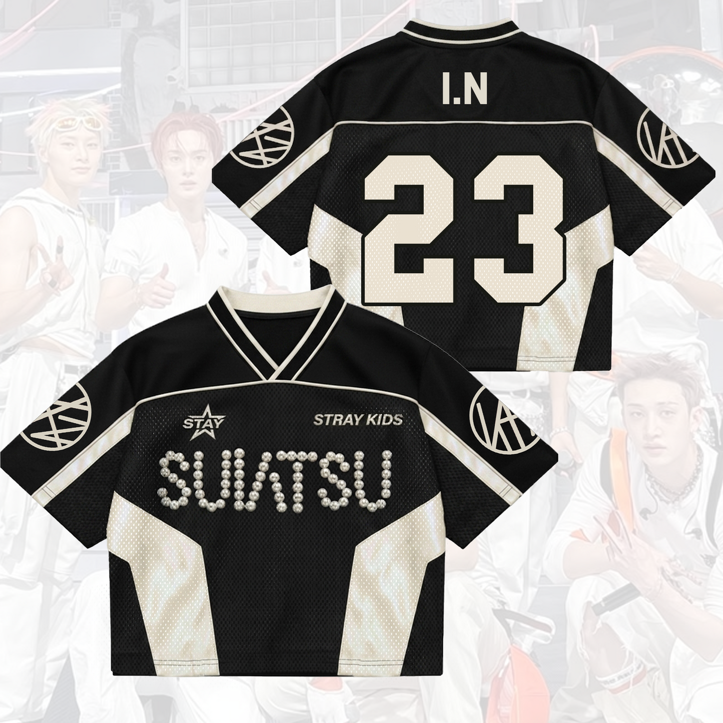 SUIATSU Stray Kids Album Mixed Mesh Jersey Run It Gift for Fans