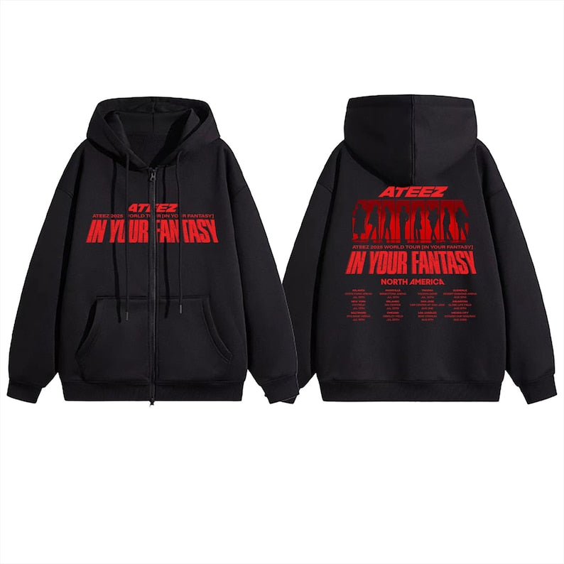 Ateez Zip Hoodie World Tour In Your Fantasy