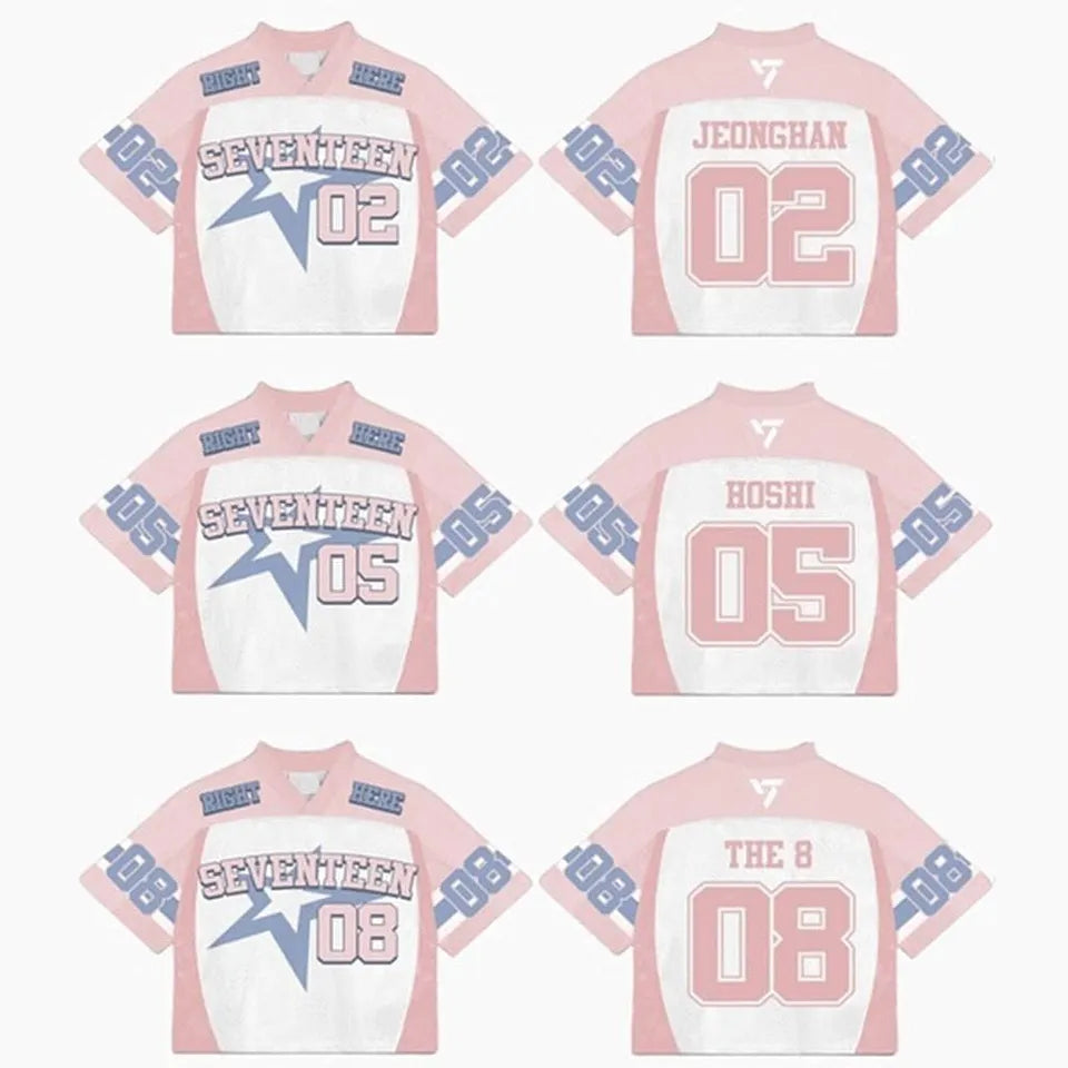 Seventeen 17 Right Here Mixed Mesh Jersey Football