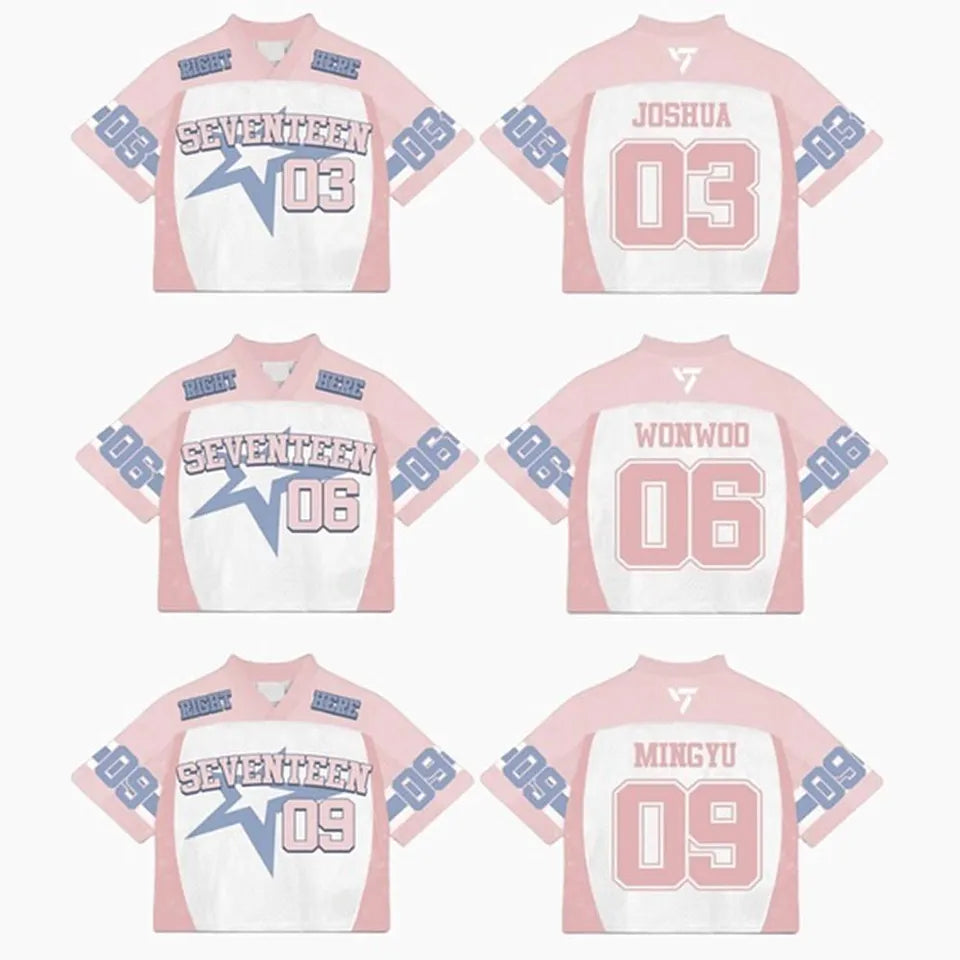 Seventeen 17 Right Here Mixed Mesh Jersey Football