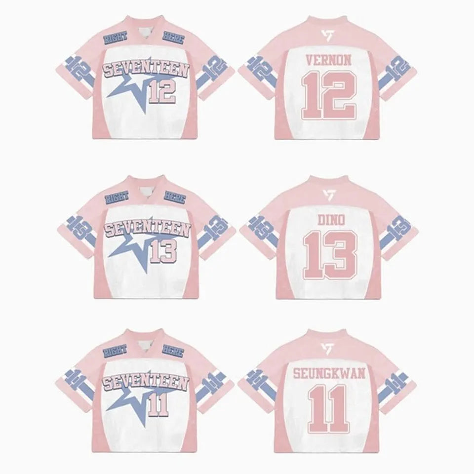 Seventeen 17 Right Here Mixed Mesh Jersey Football