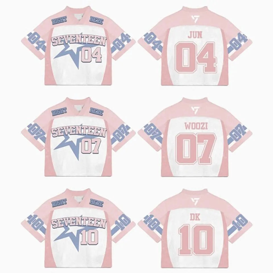 Seventeen 17 Right Here Mixed Mesh Jersey Football