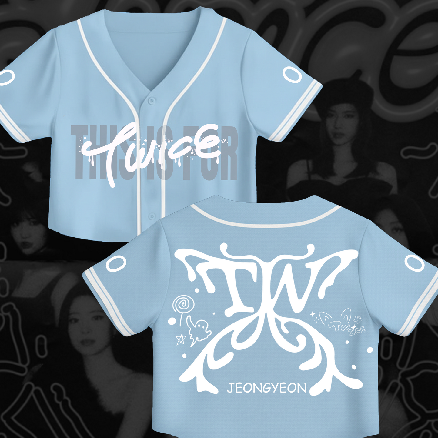 WAVESTEEᵀᴹ Twice Angels Tour Croptop Jersey Baseball