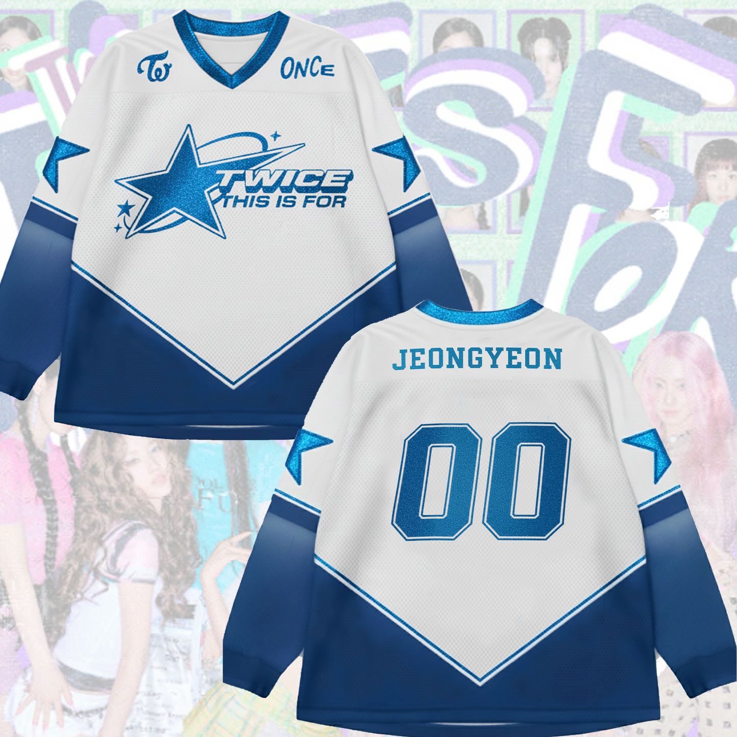 WAVESTEEᵀᴹ This Is For 2 Twice World Tour 2 Mesh Splicing Long Sleeved