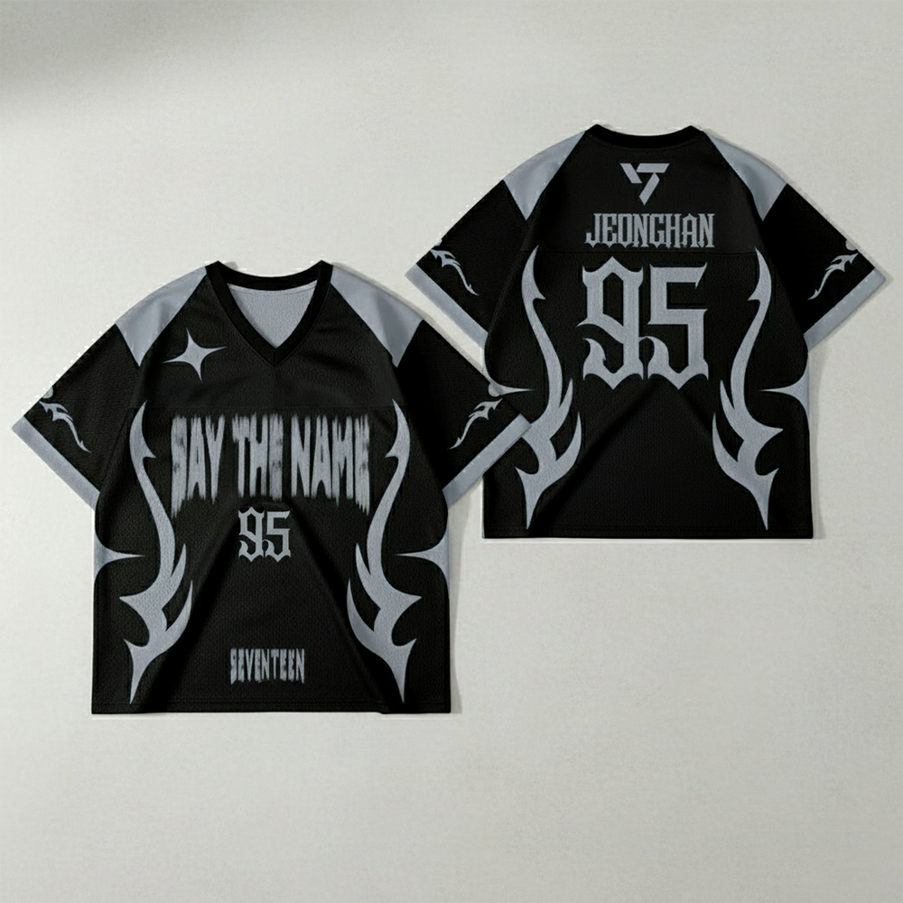 WAVESTEEᵀᴹ Say The Name Seventeen Mesh Football Jersey