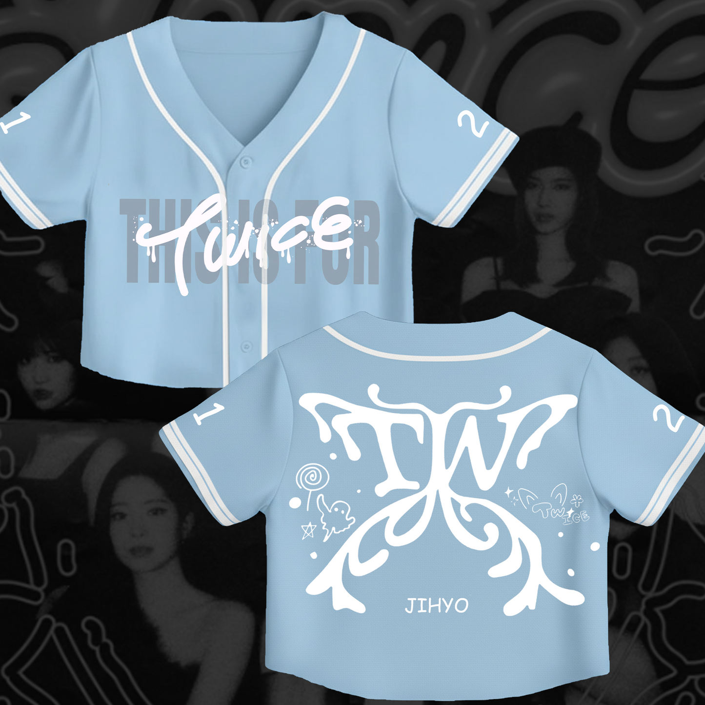 WAVESTEEᵀᴹ Twice Angels Tour Croptop Jersey Baseball
