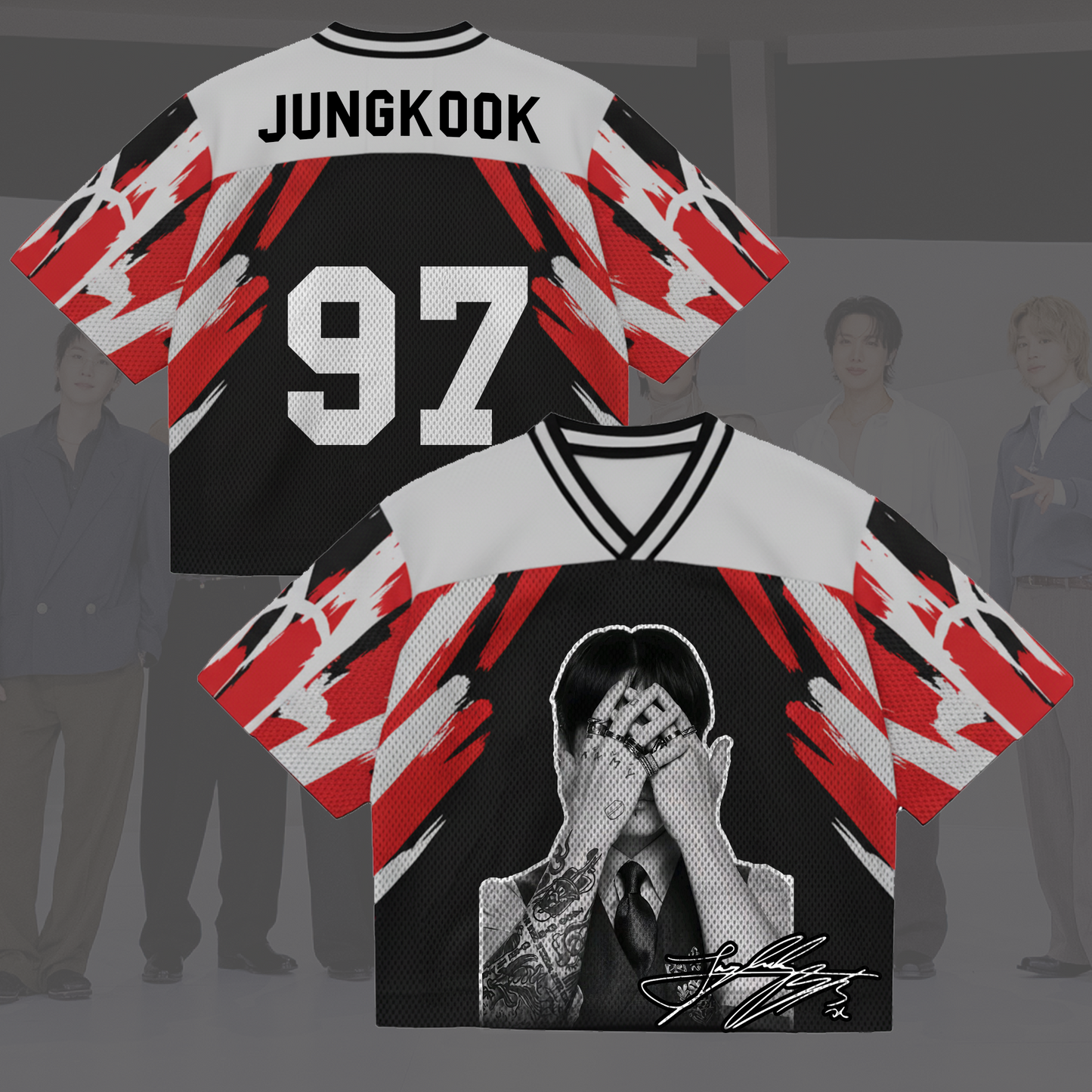 Face To Face BTS World Tour Mixed Mesh Jersey Gift For Fans