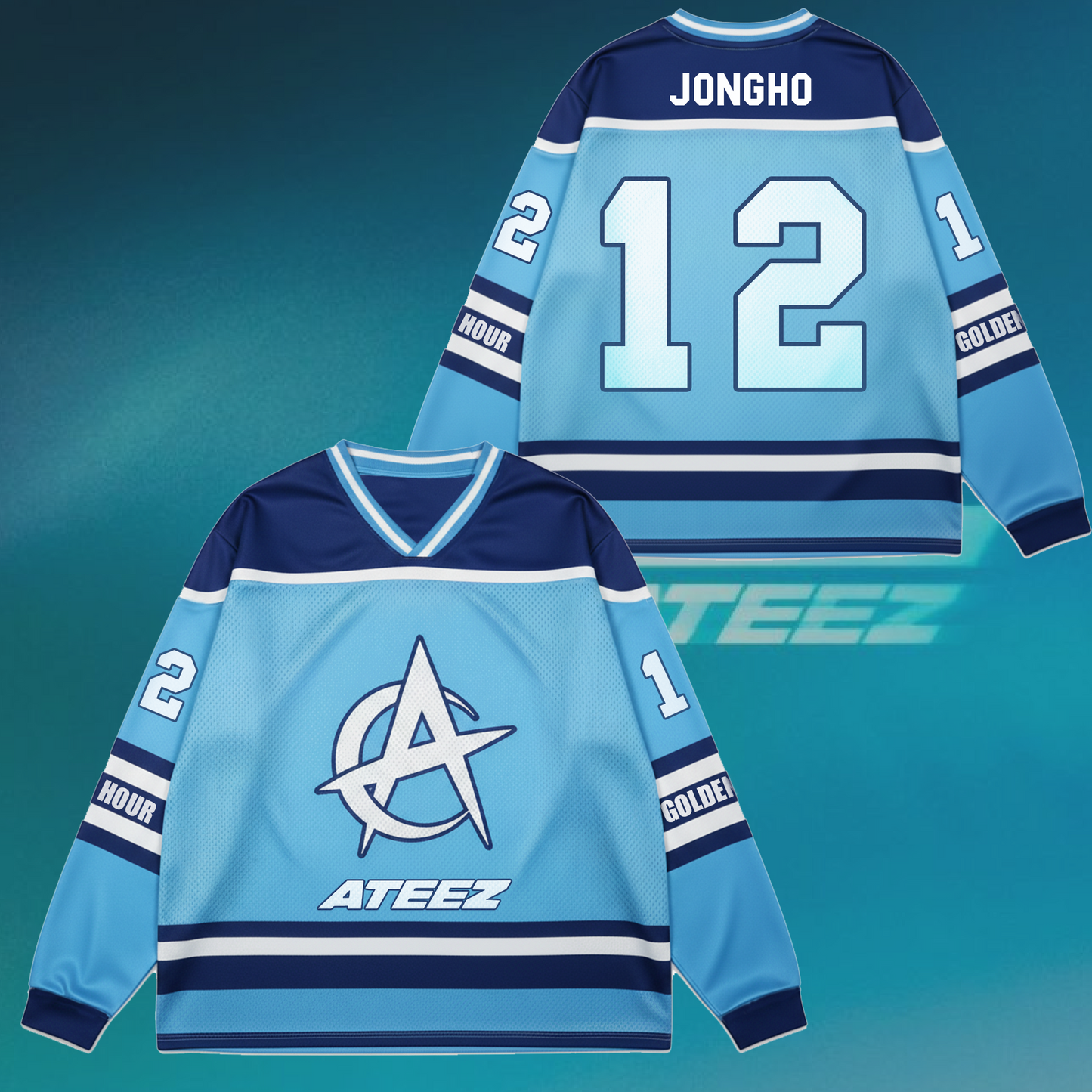 Ateez Golden Hour Part 4 Mesh Slicing Long Sleeved Gift For ATINY