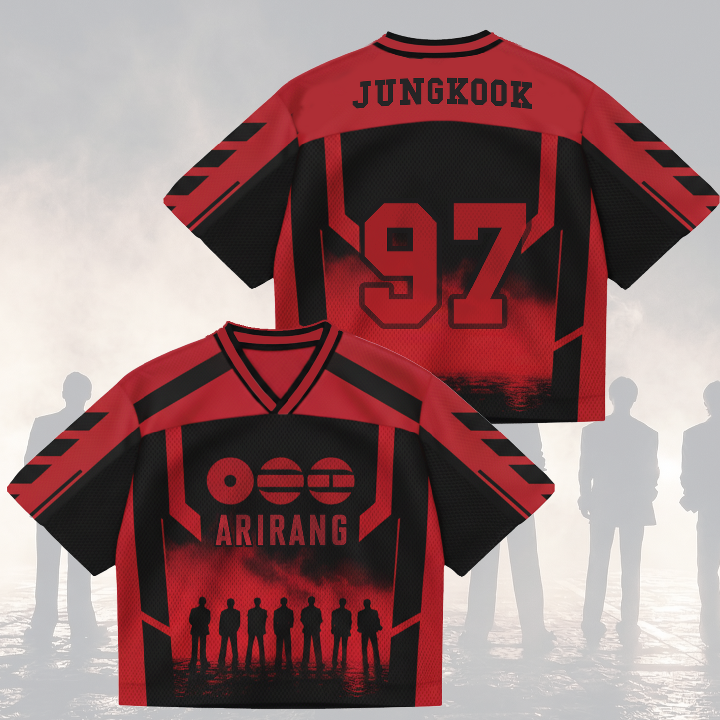 Arirang BTS World Tour Mixed Mesh Jersey Gifts For Lovers