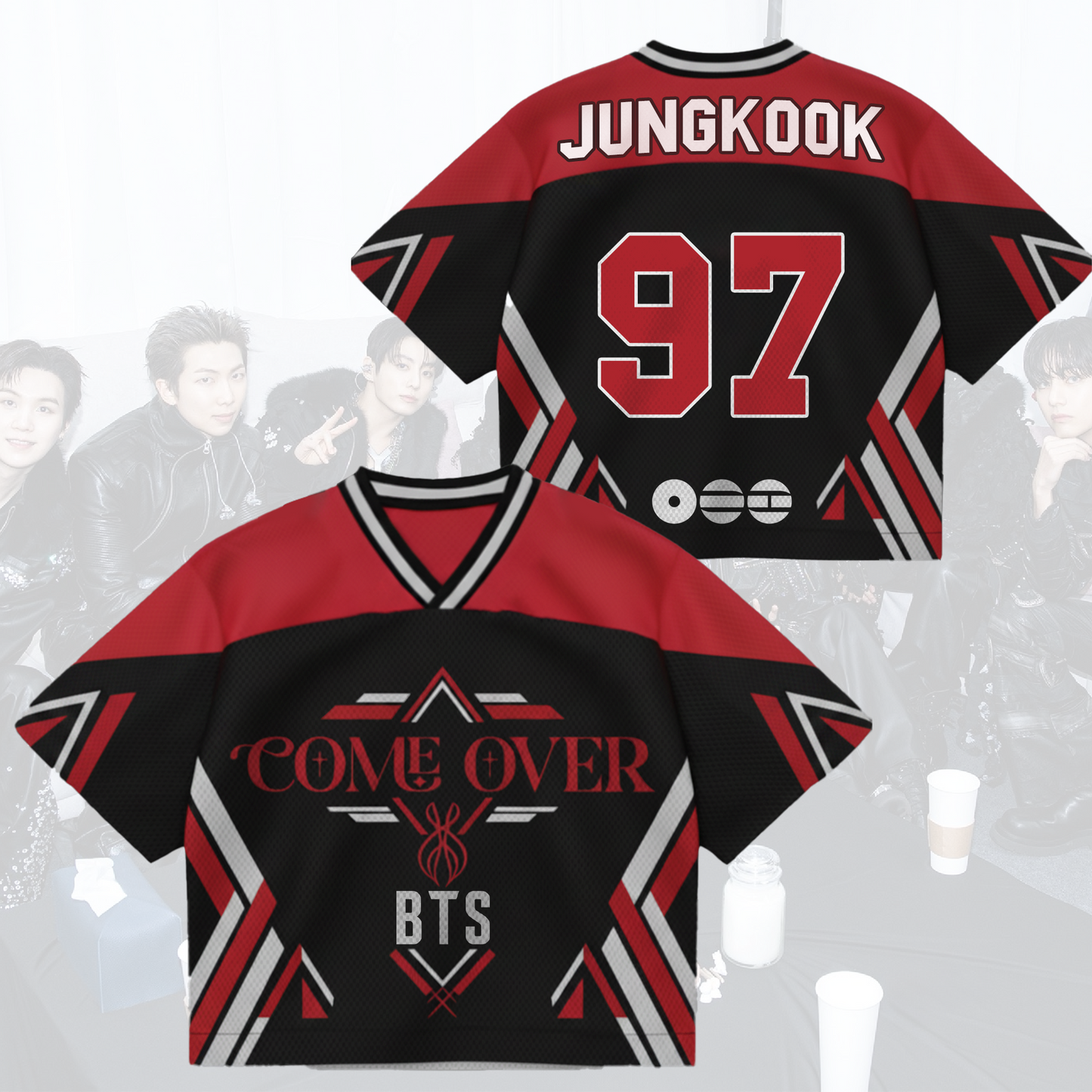 Come Over BTS Arirang World Tour Mixed Mesh Jersey Gift For Fans