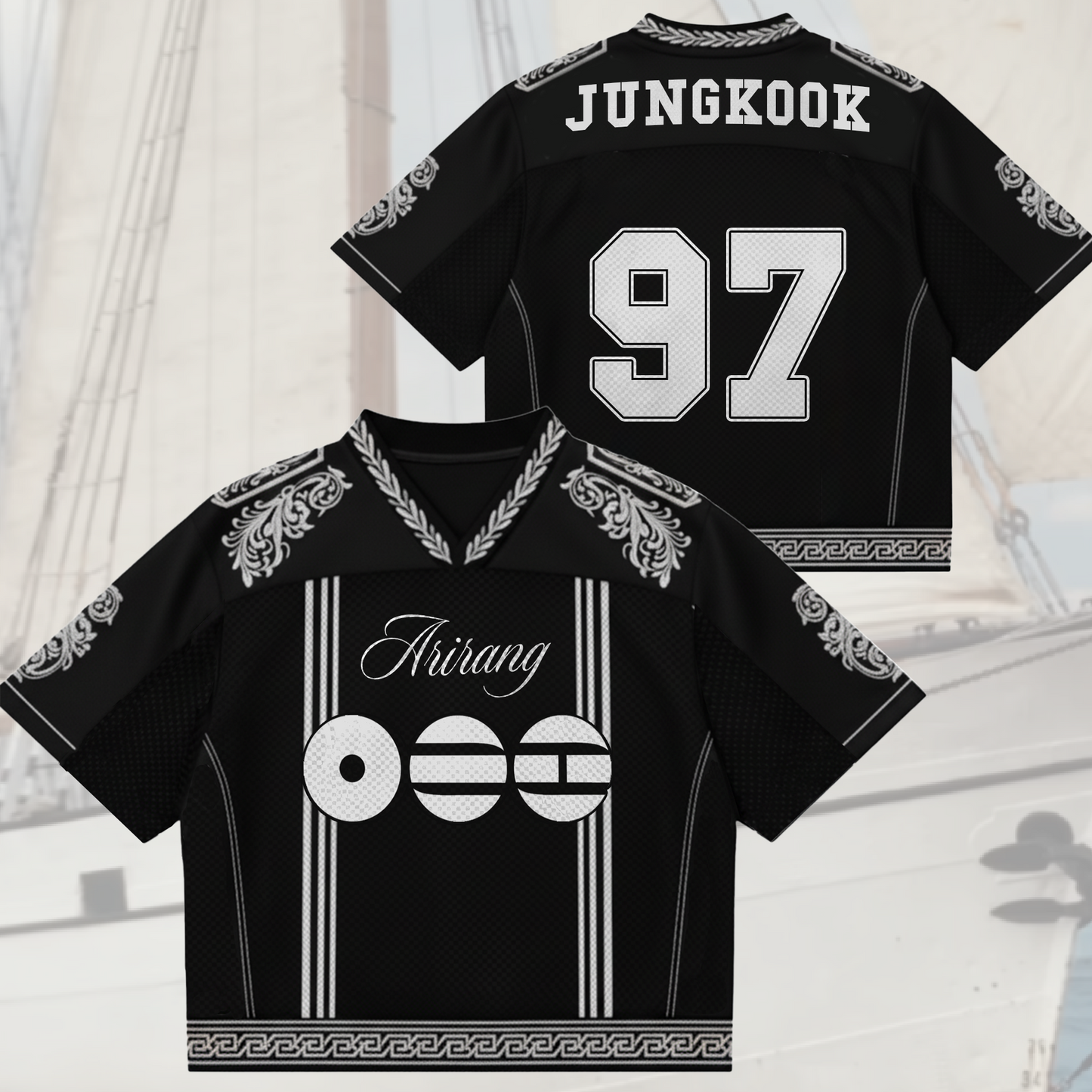 BTS Royal Naval Uniform Mixed Mesh Jersey Gifts For Army