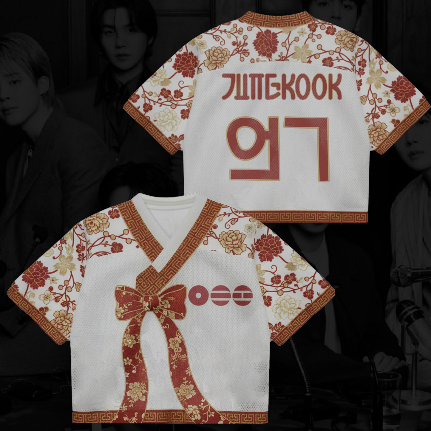 Royal Muse of Bangtan BTS Arirang Tour Hanbok Style Mixed Mesh Jersey Gifts