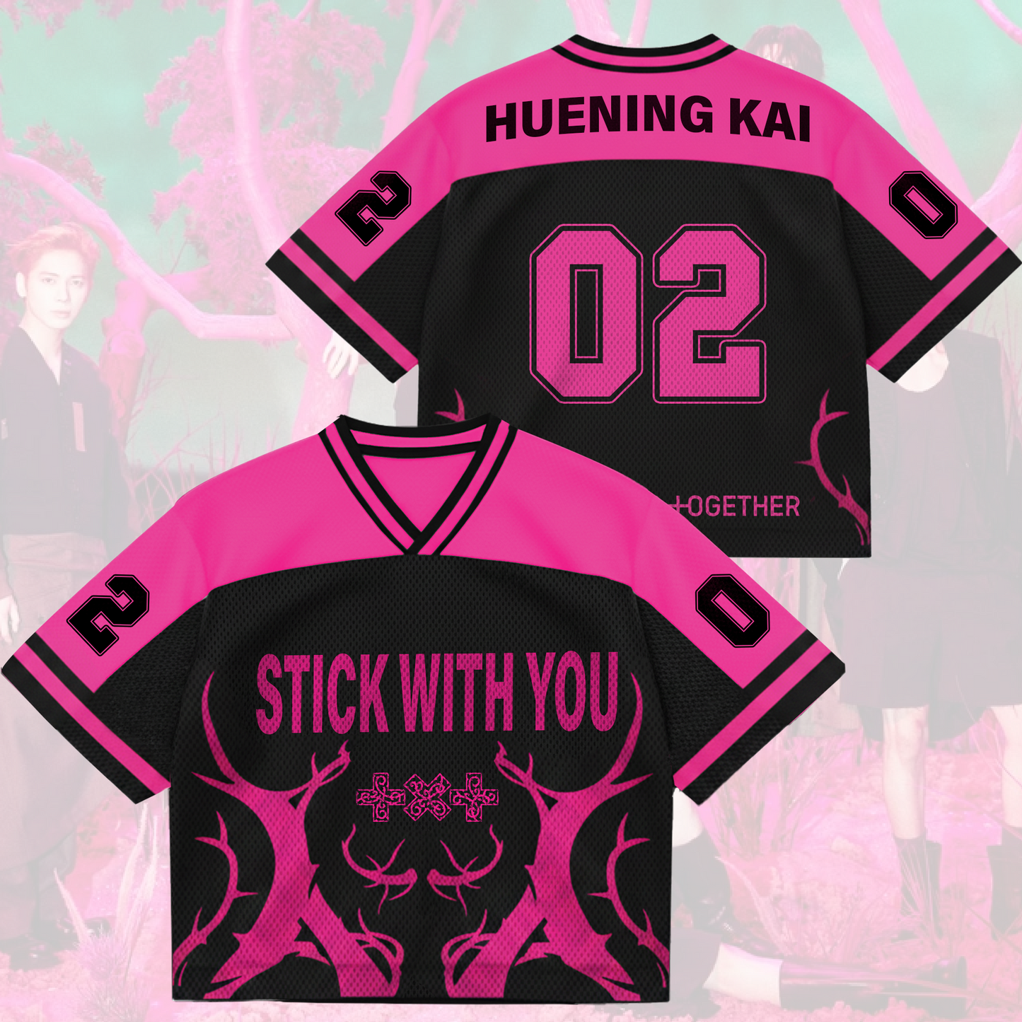 Thorn Tree Stick With You TXT Mixed Mesh Jersey