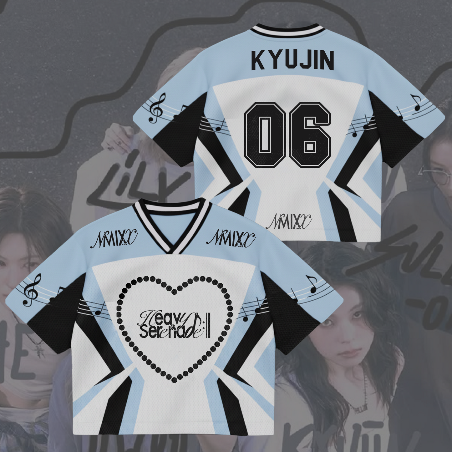 NMIXX Heavy Serenade Album Mixed Mesh Jersey Gift For Fans