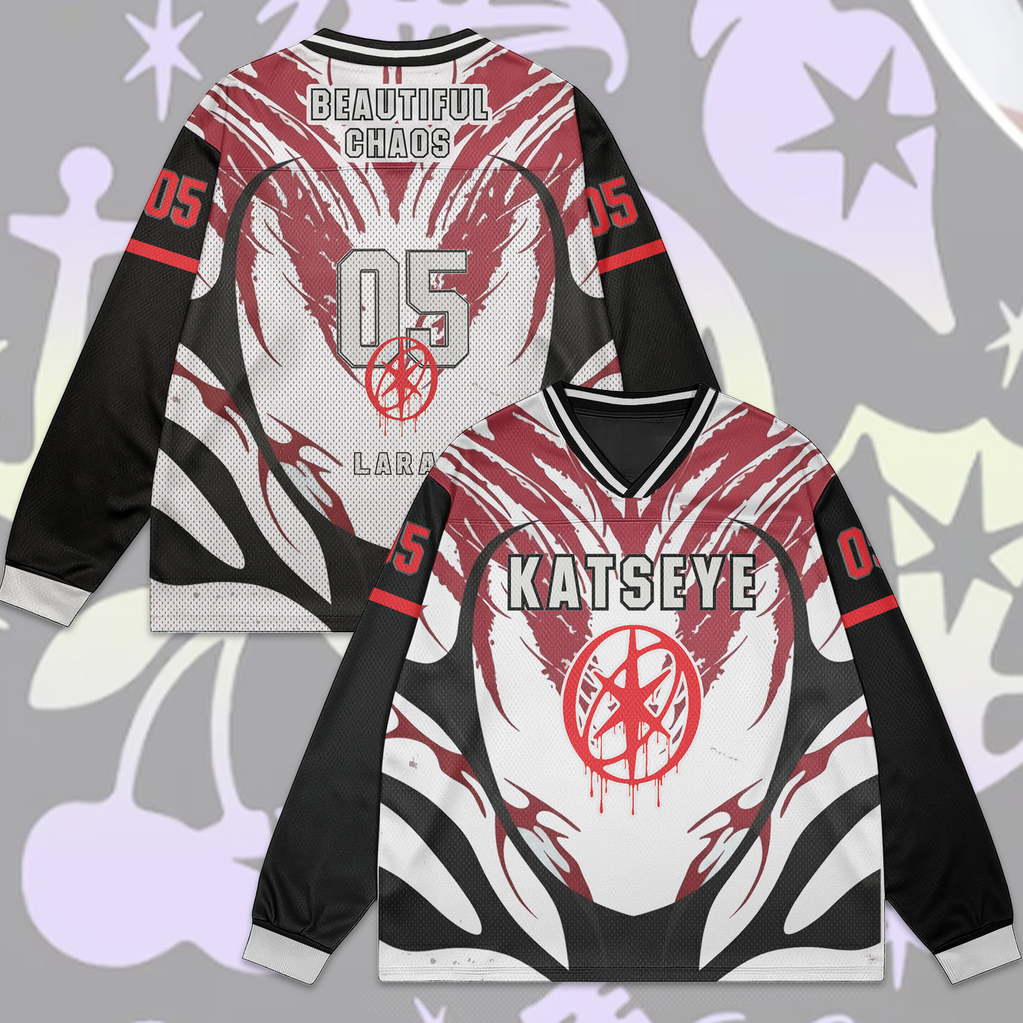 WAVESTEEᵀᴹ Katseye Chaos Version Mesh Splicing Long Sleeved