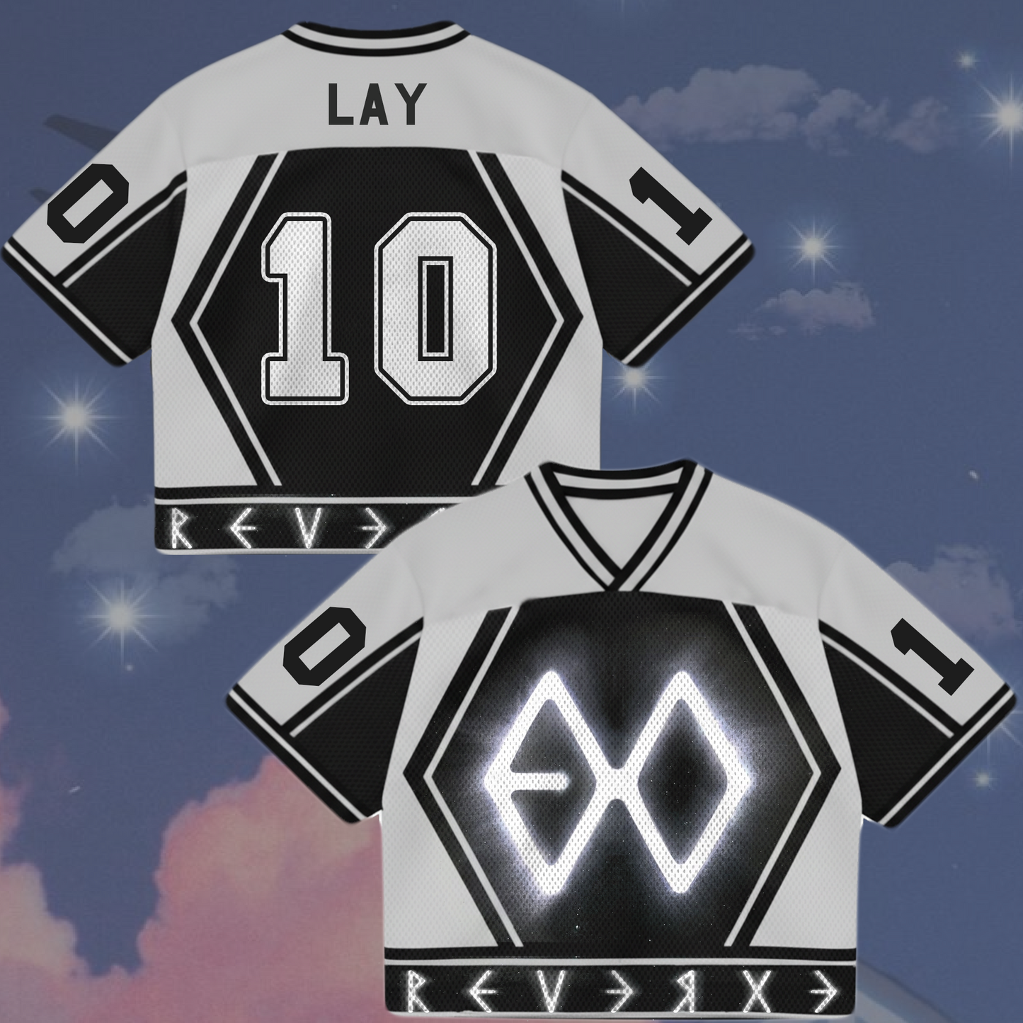 EXO World Tour REVERXE Mixed Mesh Jersey Gift For Fans