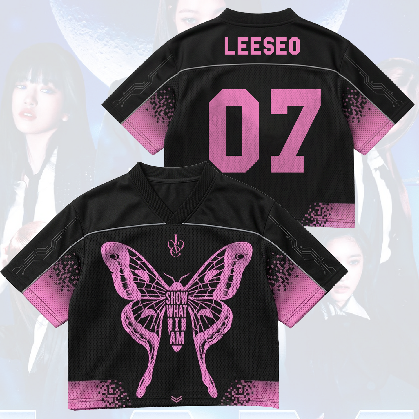 Connection Butterfly Show What I Am IVE World Tour Mixed Mesh Jersey Fan Edition