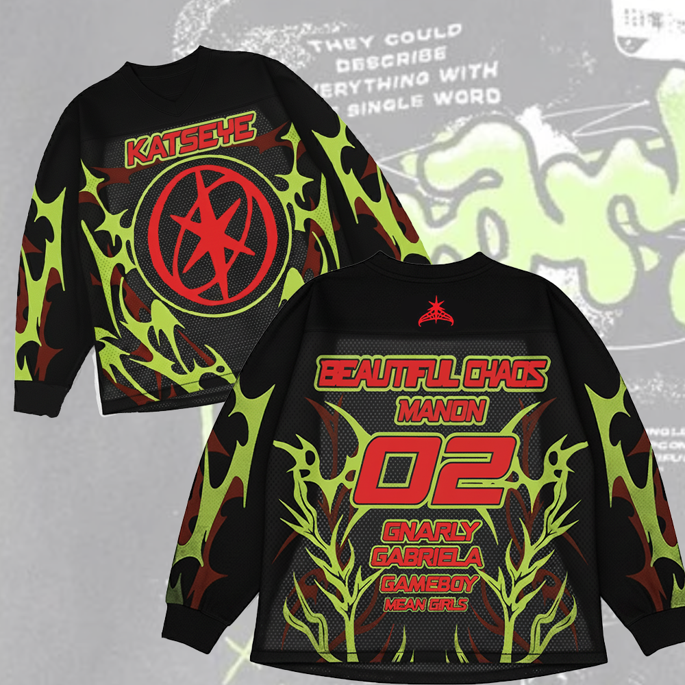 WAVESTEEᵀᴹ Beautiful Chaos x Gnarly Katseye Mesh Splicing Long Sleeved