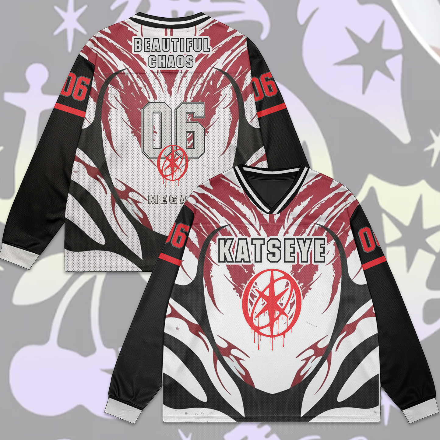 WAVESTEEᵀᴹ Katseye Chaos Version Mesh Splicing Long Sleeved