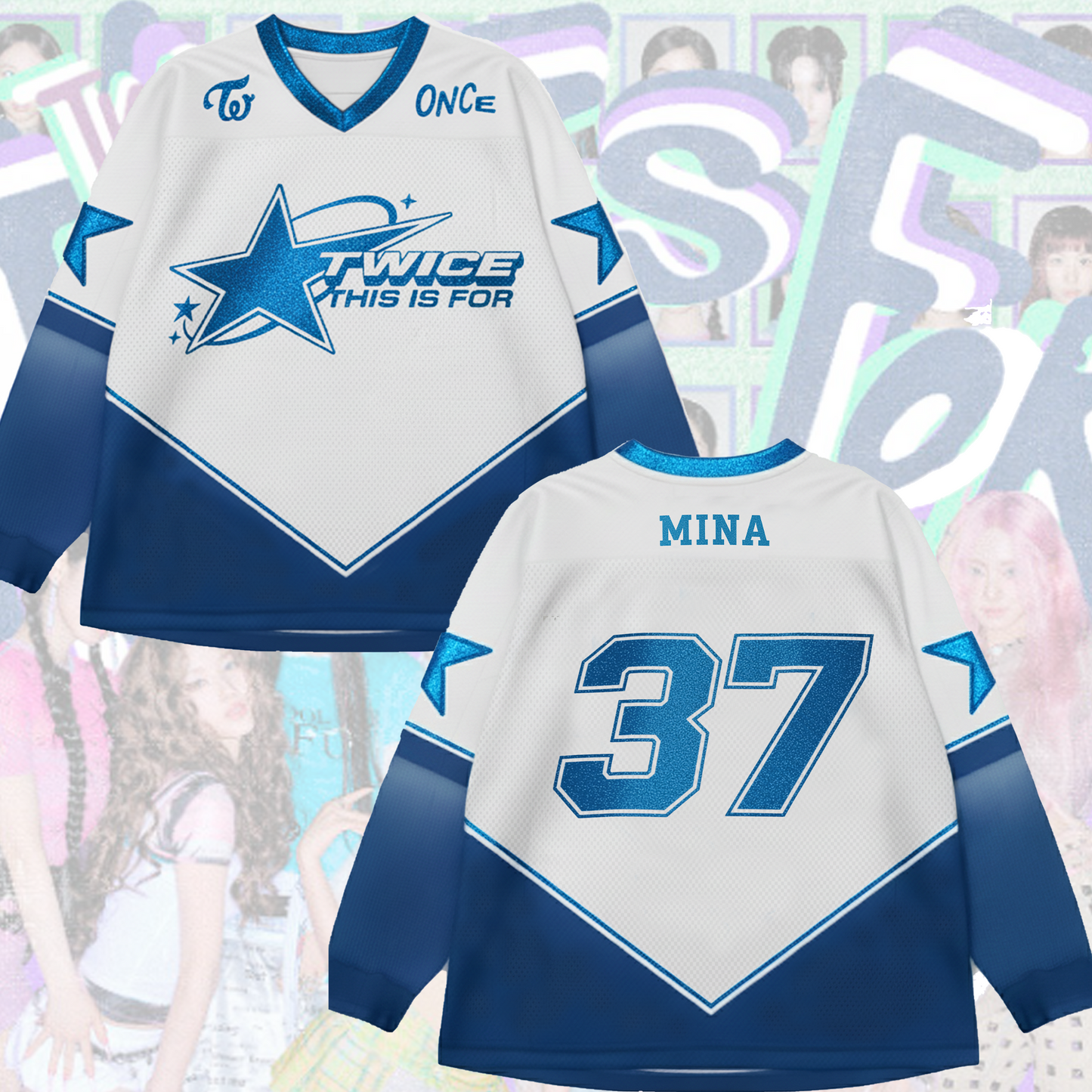 WAVESTEEᵀᴹ This Is For 2 Twice World Tour 2 Mesh Splicing Long Sleeved