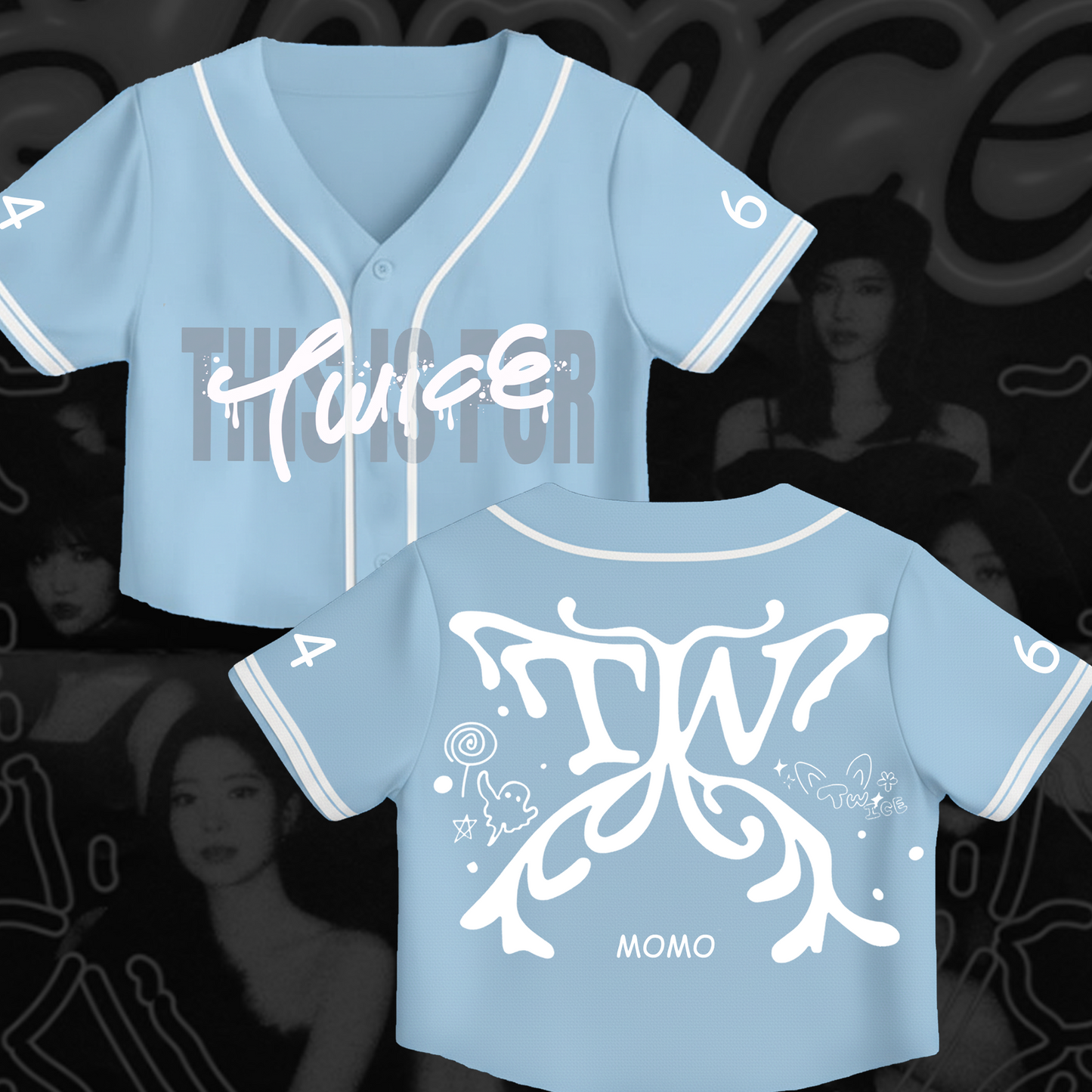 WAVESTEEᵀᴹ Twice Angels Tour Croptop Jersey Baseball