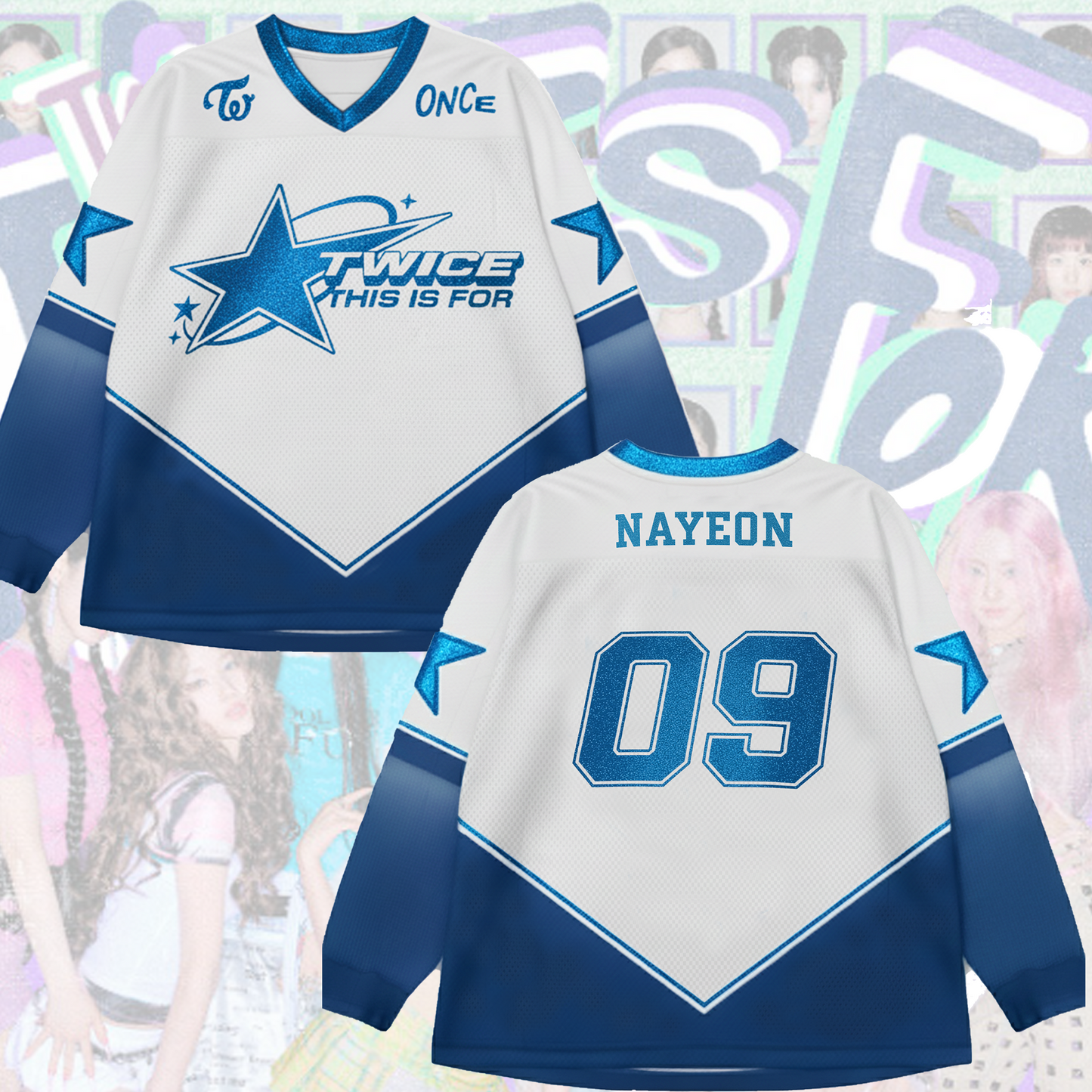 WAVESTEEᵀᴹ This Is For 2 Twice World Tour 2 Mesh Splicing Long Sleeved