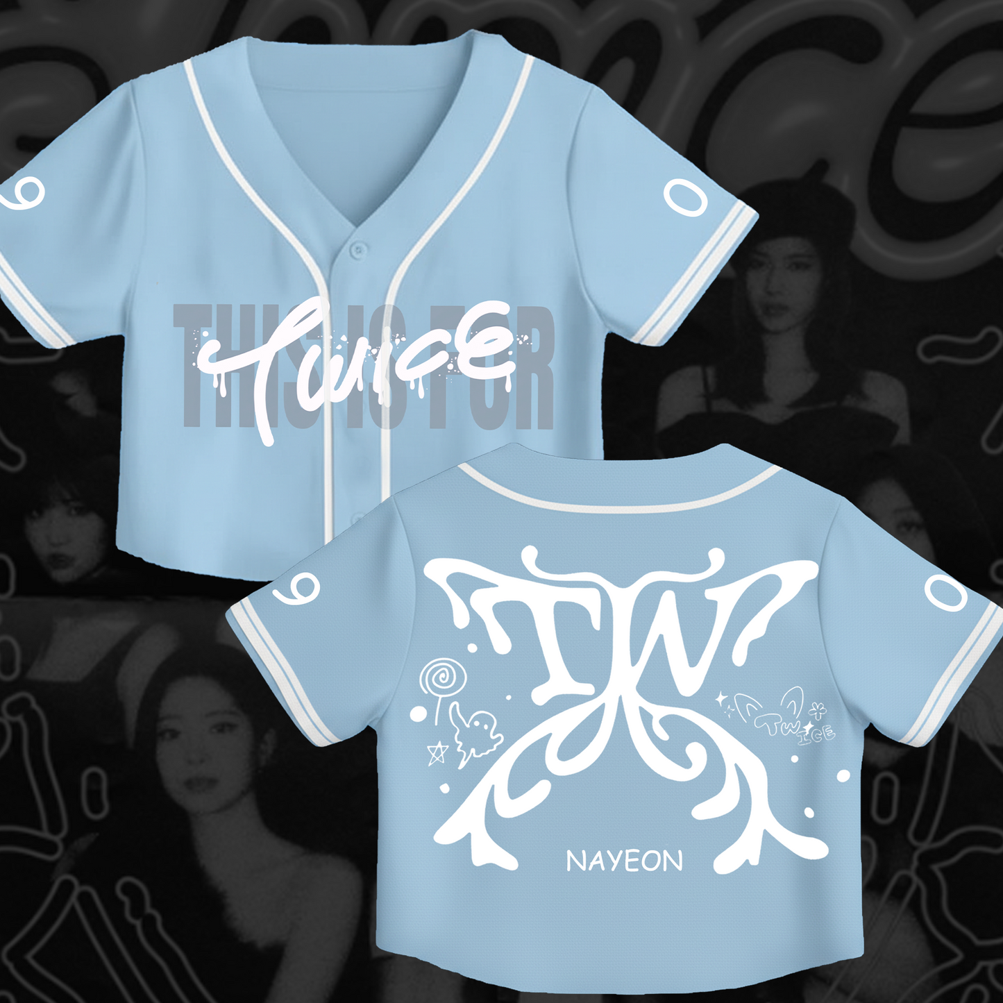 WAVESTEEᵀᴹ Twice Angels Tour Croptop Jersey Baseball