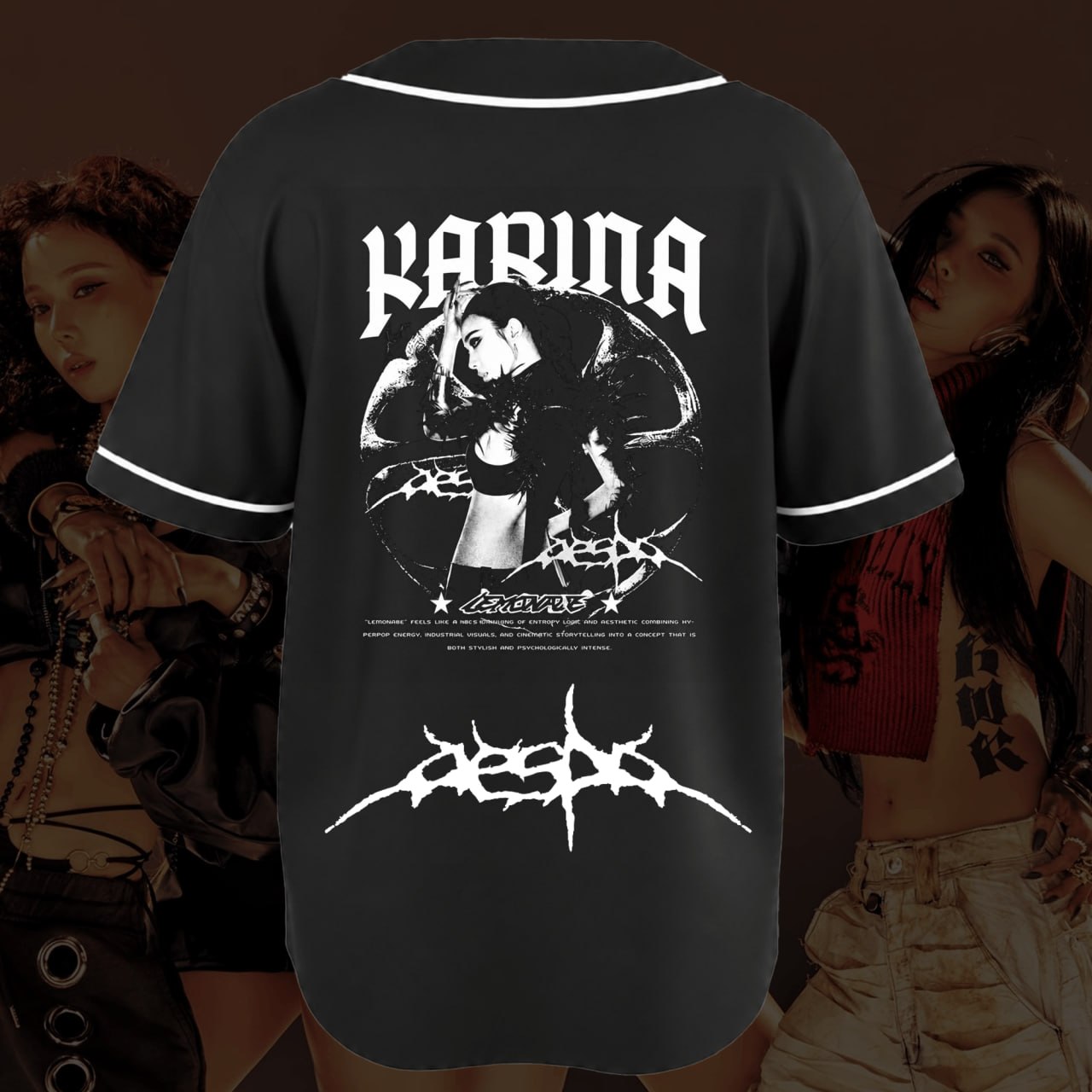 Aespa Karina Lemonade Album Baseball Jersey Fan Edition