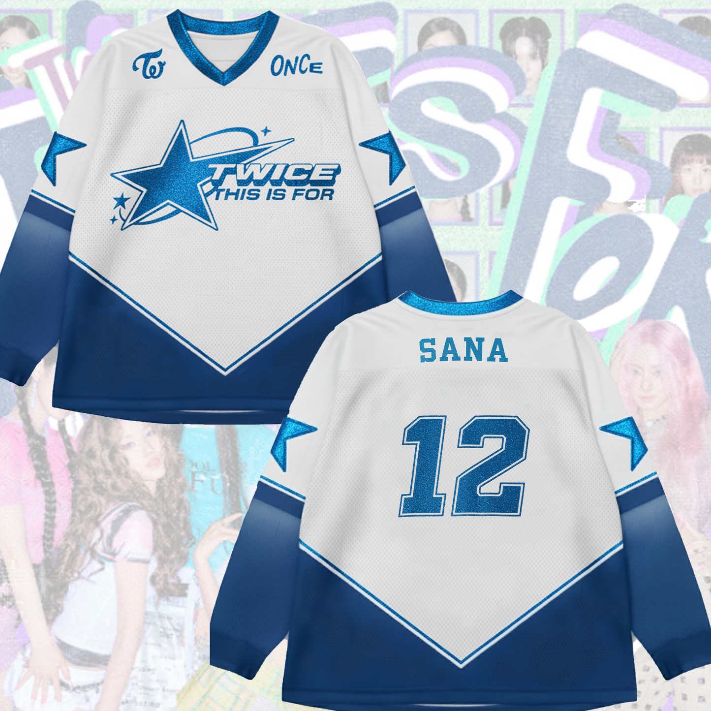 WAVESTEEᵀᴹ This Is For 2 Twice World Tour 2 Mesh Splicing Long Sleeved