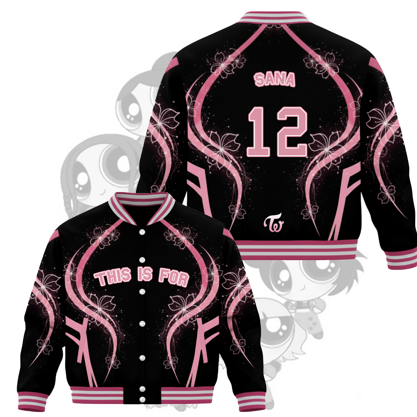 WAVESTEEᵀᴹ Twice Era The Pink Vision This is For Tour Baseball Jacket