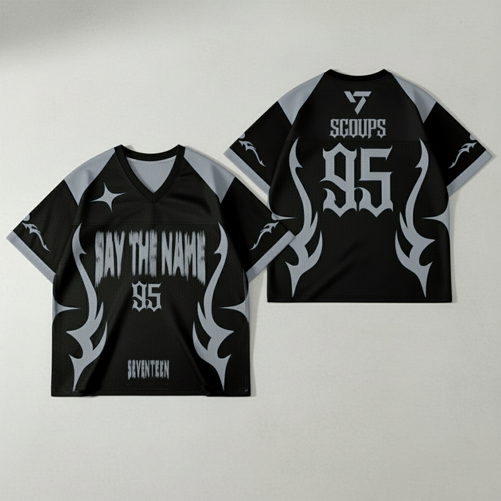 WAVESTEEᵀᴹ Say The Name Seventeen Mesh Football Jersey