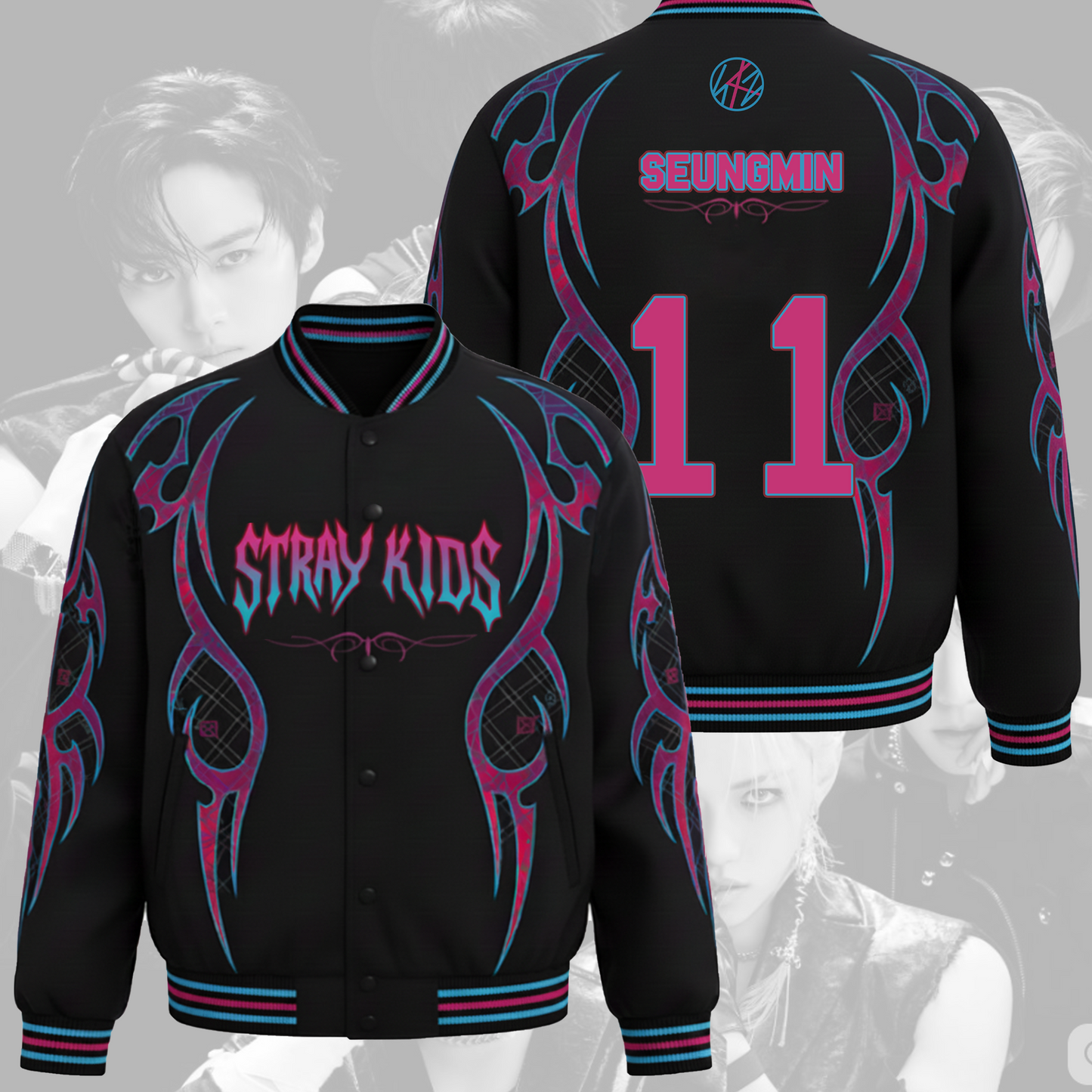 WAVESTEEᵀᴹ Stray Kids SKZ It Tape DO IT Baseball Jacket
