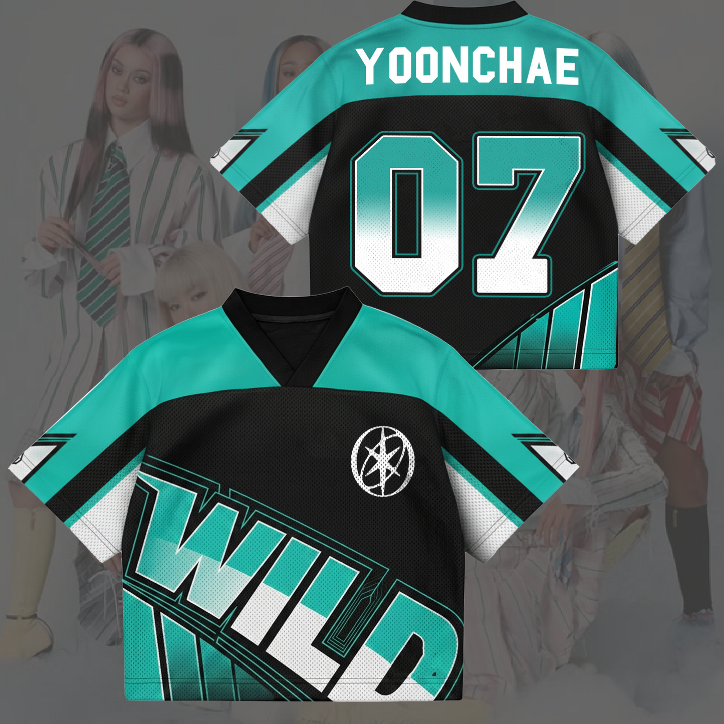 Sporty Chic Wild Katseye The WildWorld Tour Mesh Jersey Eyekons Edition