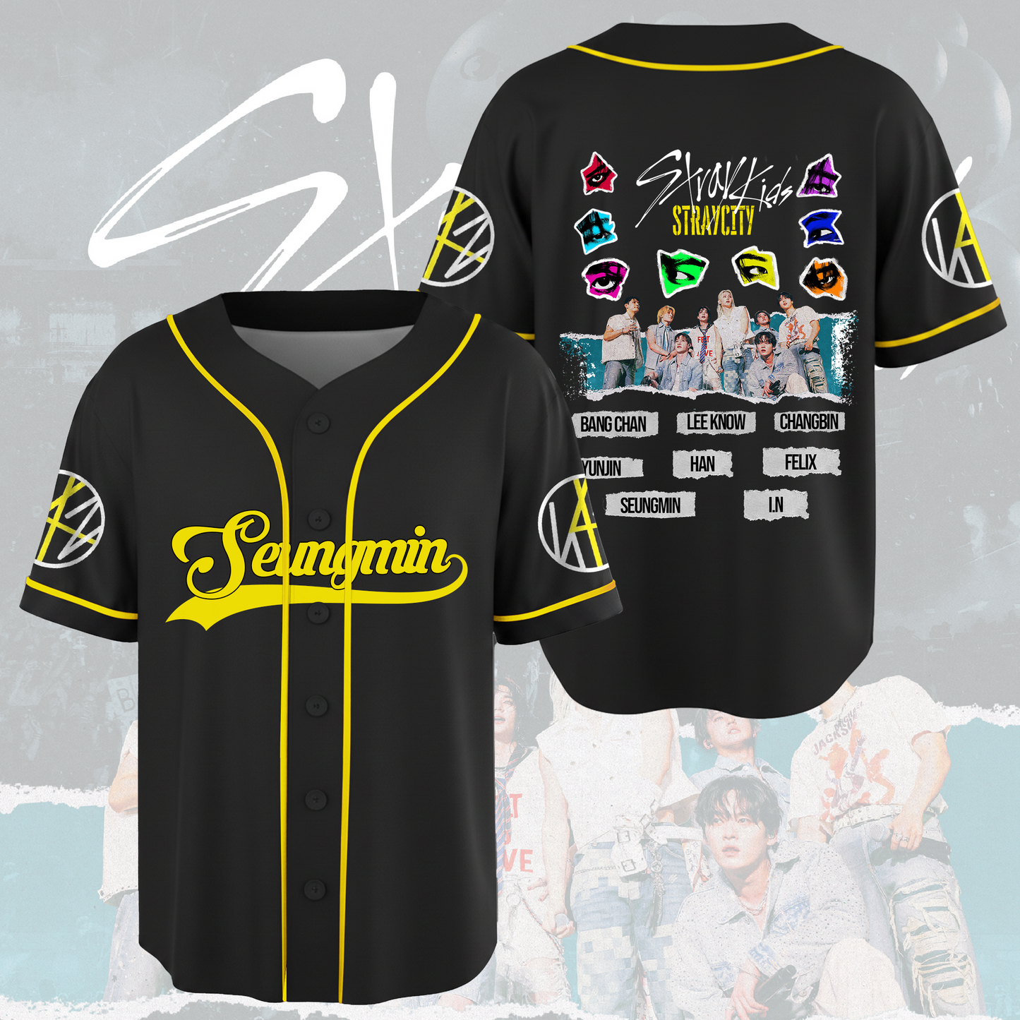Stray Kids Straycity Concert Baseball Jersey Gift For Fans