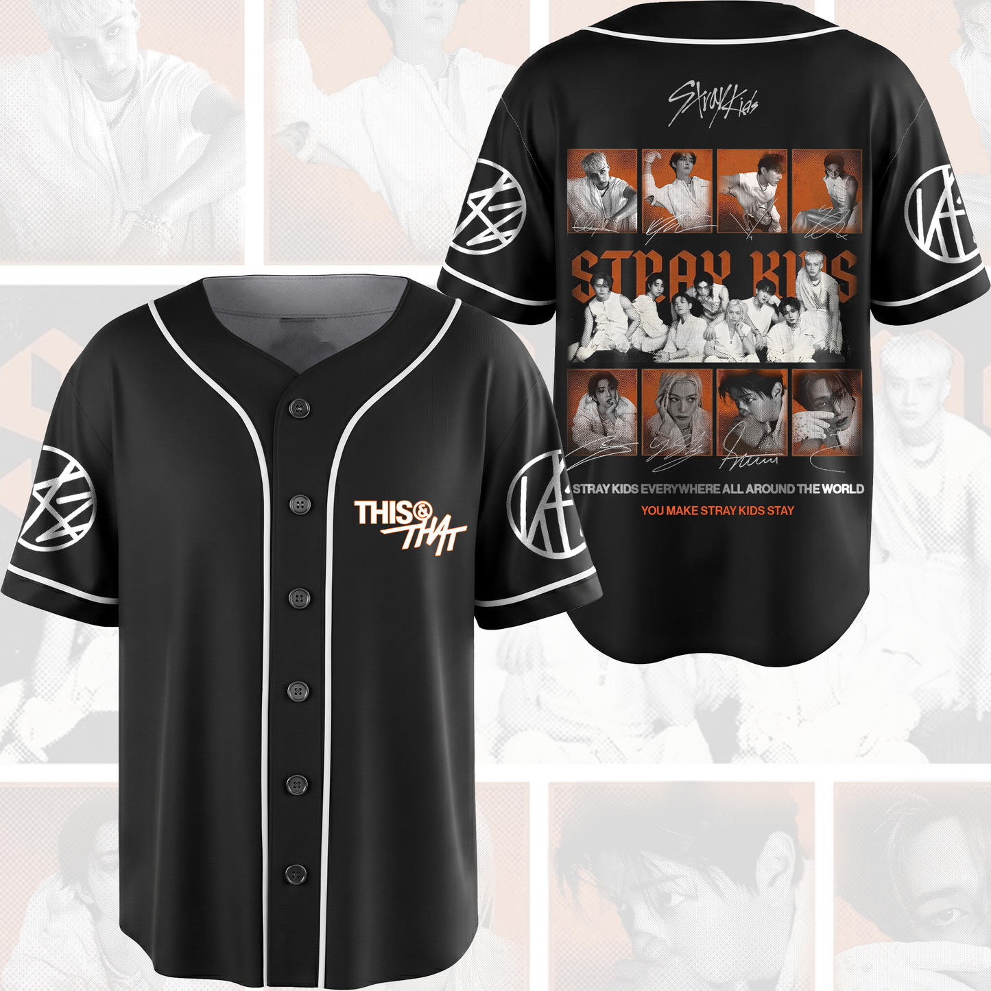 Stray Kids This That Album Jersey Run It World Tour Outfit Gift For Fans