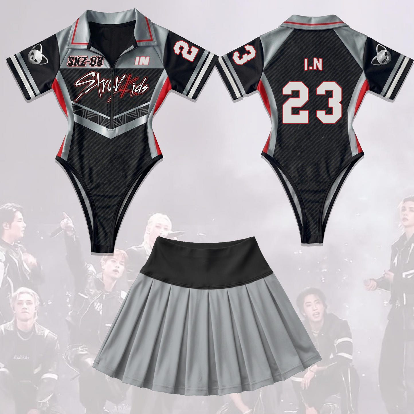 Evil Skzoo Stray Kids Full Jersey Bodysuit Set Gift For Fans