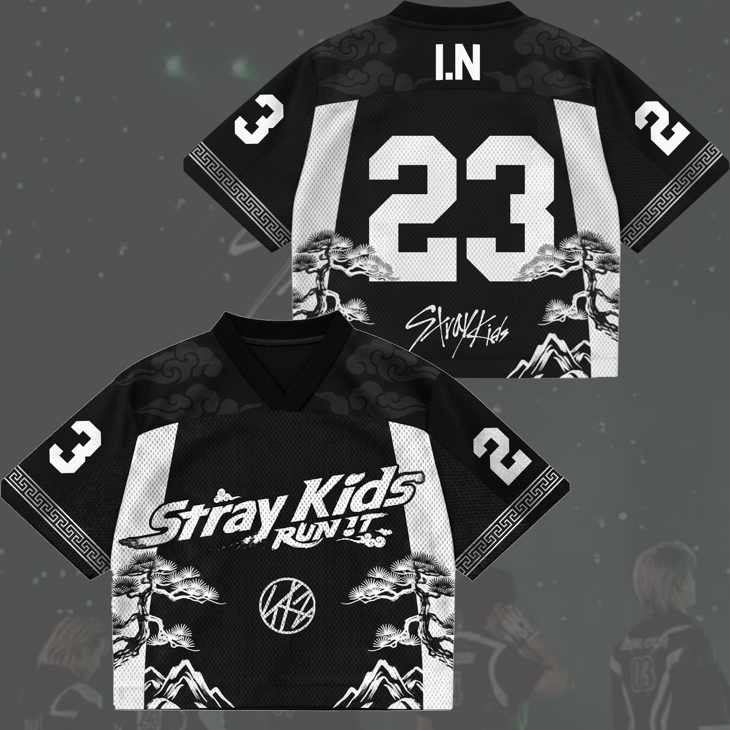 Modern Traditional Stray Kids Run It World Tour Mixed Mesh Jersey Gift For Stay
