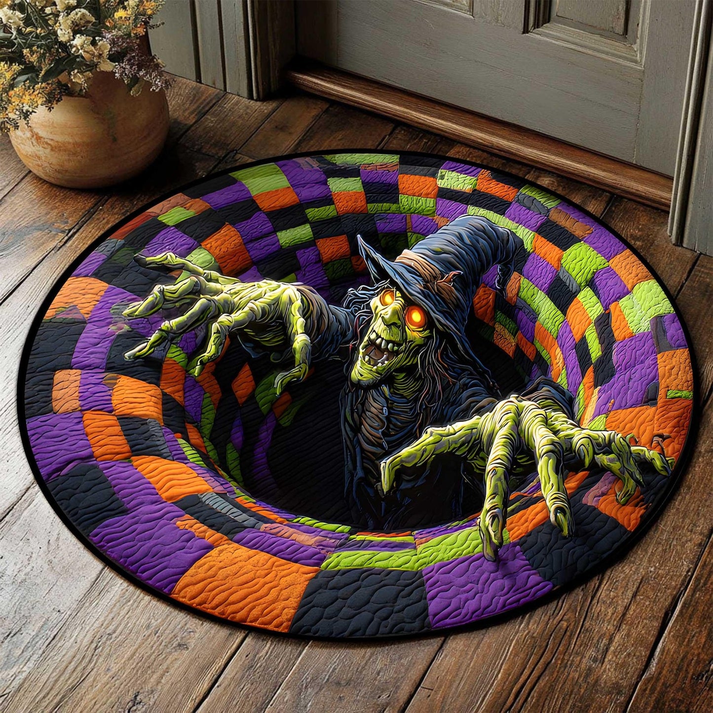 WAVESTEEᵀᴹ Spooky Halloween Round Mat