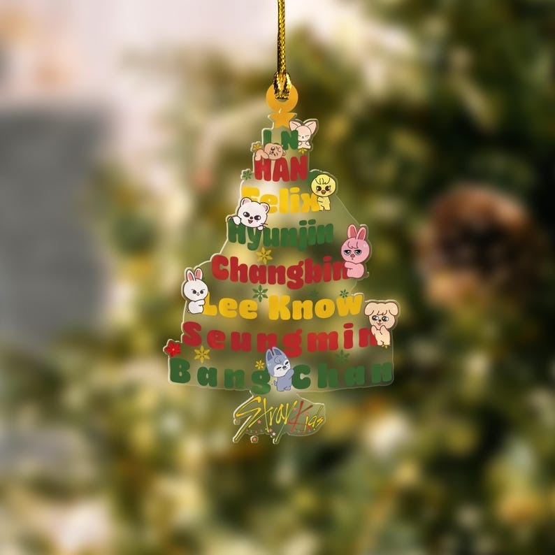 Stray Kids Skzoo Ornament, Skzoo Crhistmas Tree Ornament Acrylic Ornament