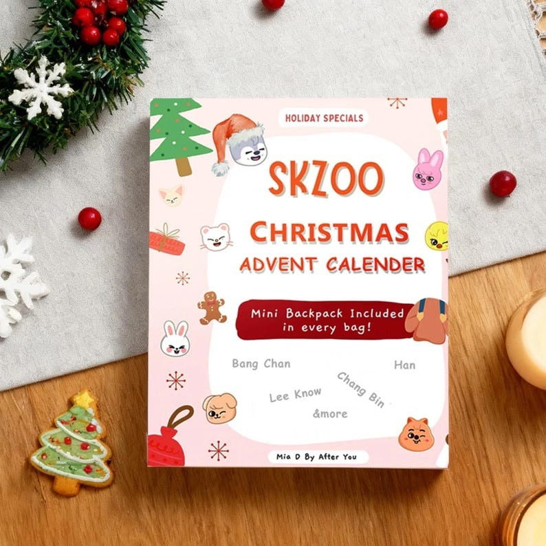 Stray Kids Holiday Advent Calendar 2025, Kpop Christmas Countdown Gift Box, 24 Days of Surprises for Fans
