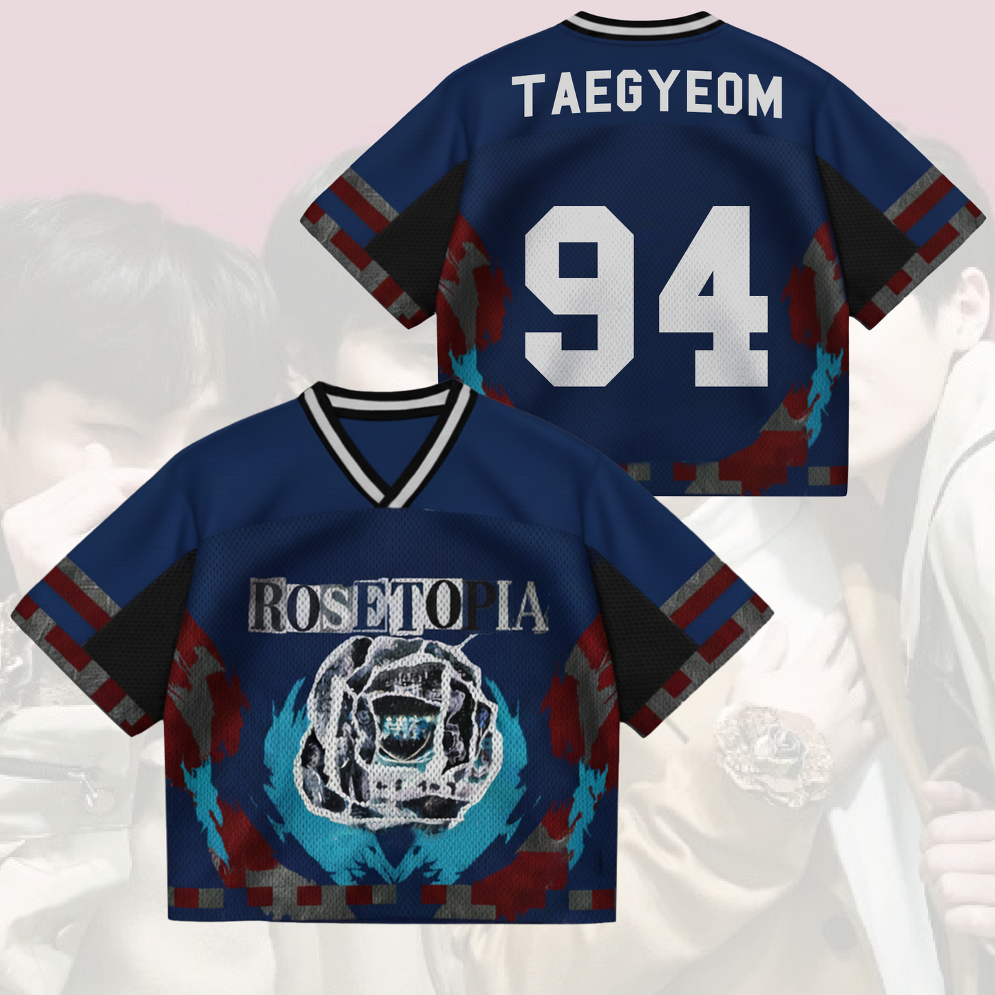 Rosetopia World Tour The Rose Mixed Mesh Jersey Gift For Black Rose