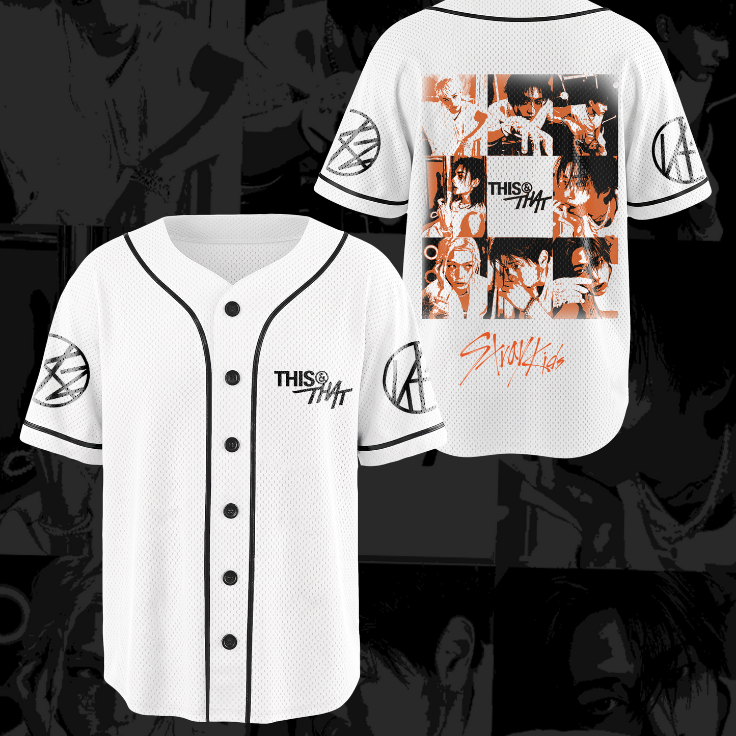 Stray Kids This That Album Come Back Run IT Mesh Baseball Jersey Fan Editon