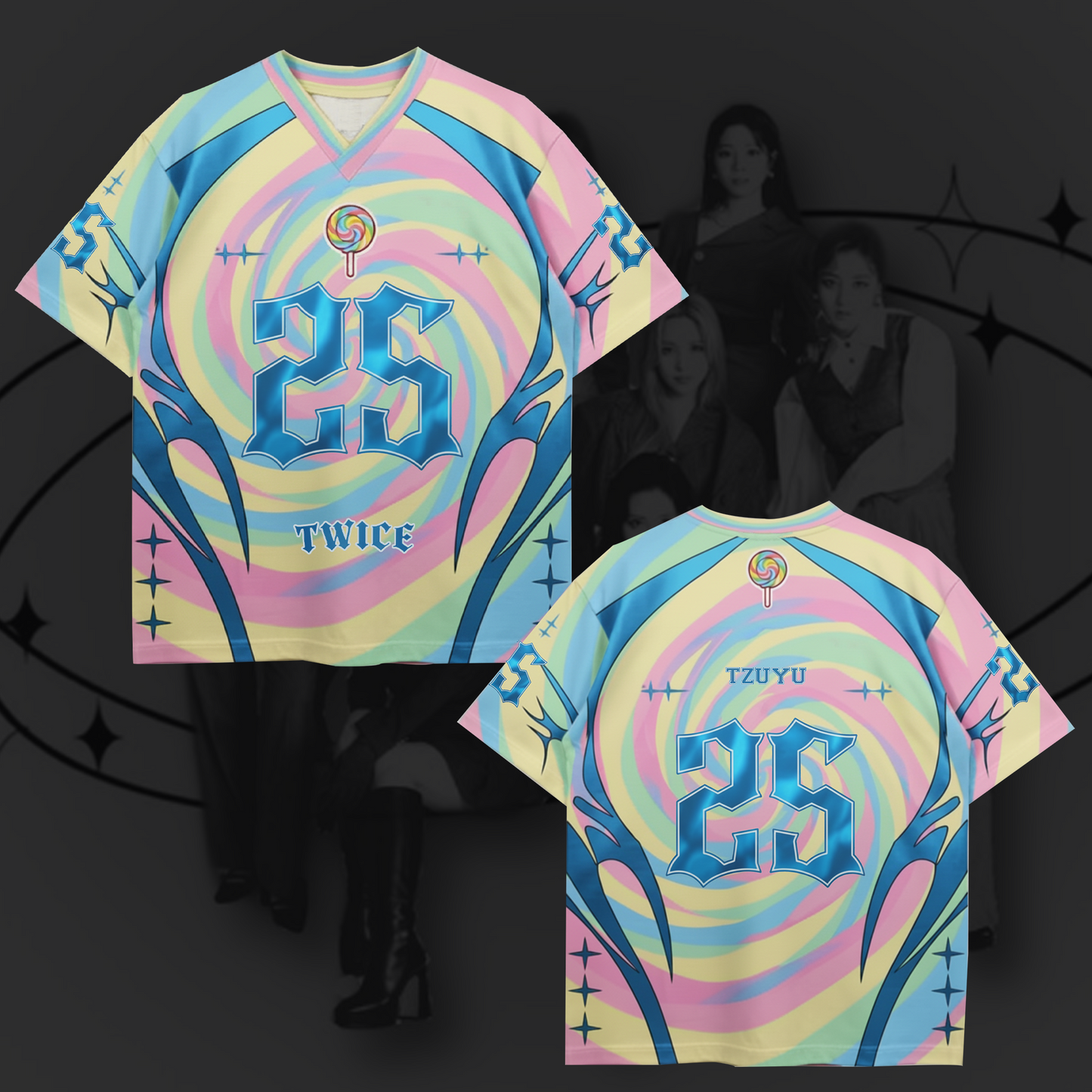 WAVESTEEᵀᴹ Tap Once To Twice 10 Years Anniversary Football Jersey